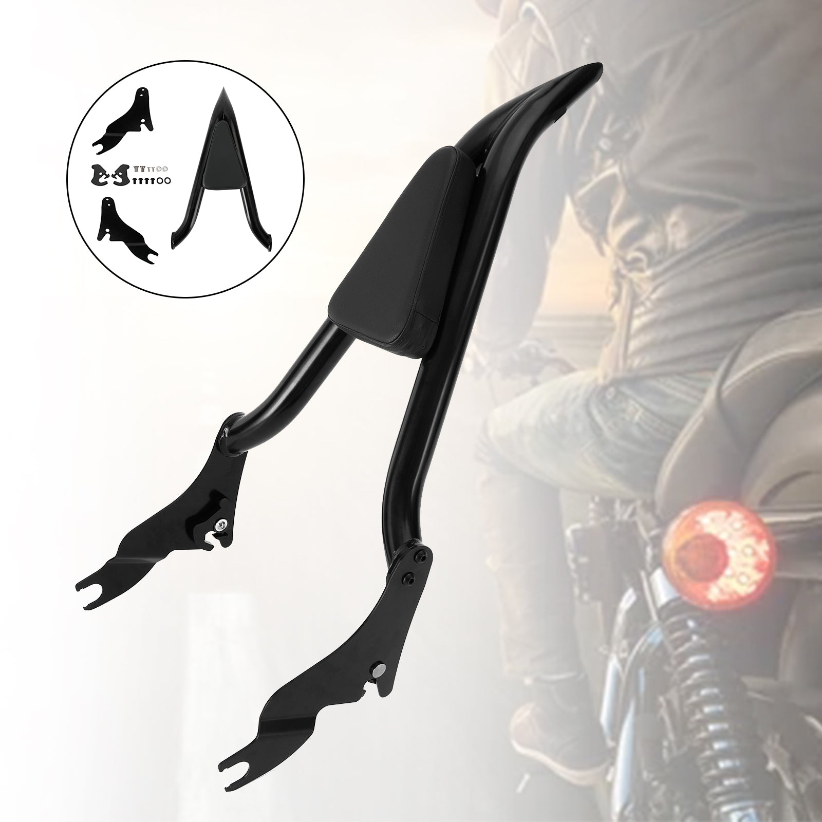Passenger Backrest for Harley CVO Road Glide / Touring Road King / Road Glide / Street Glide 2009-2023 Generic