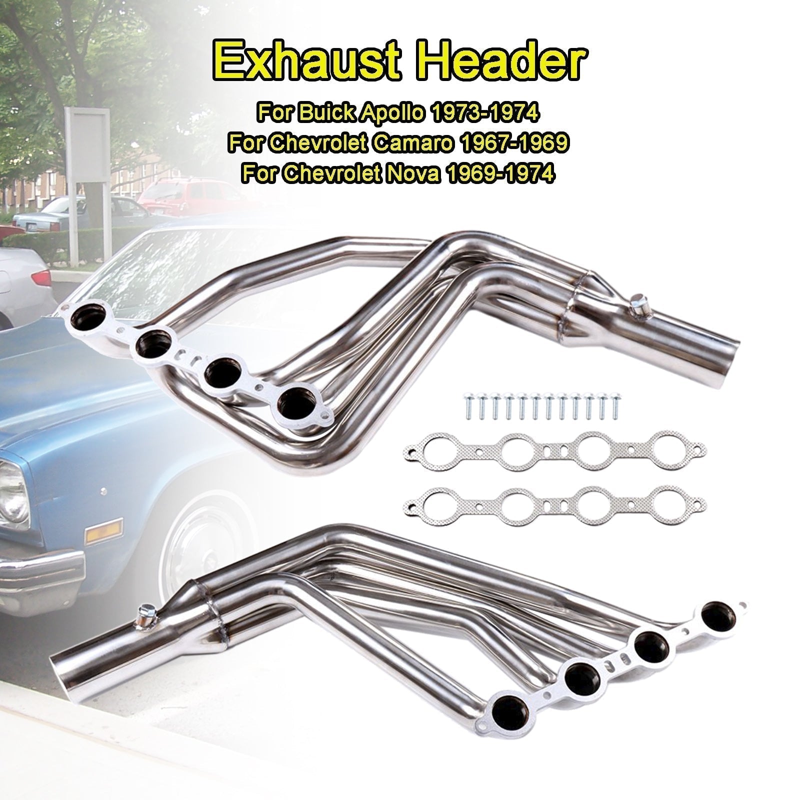 1971-1974 Pontiac Ventura Stainless Racing Long-Tube Header Exhaust Manifold