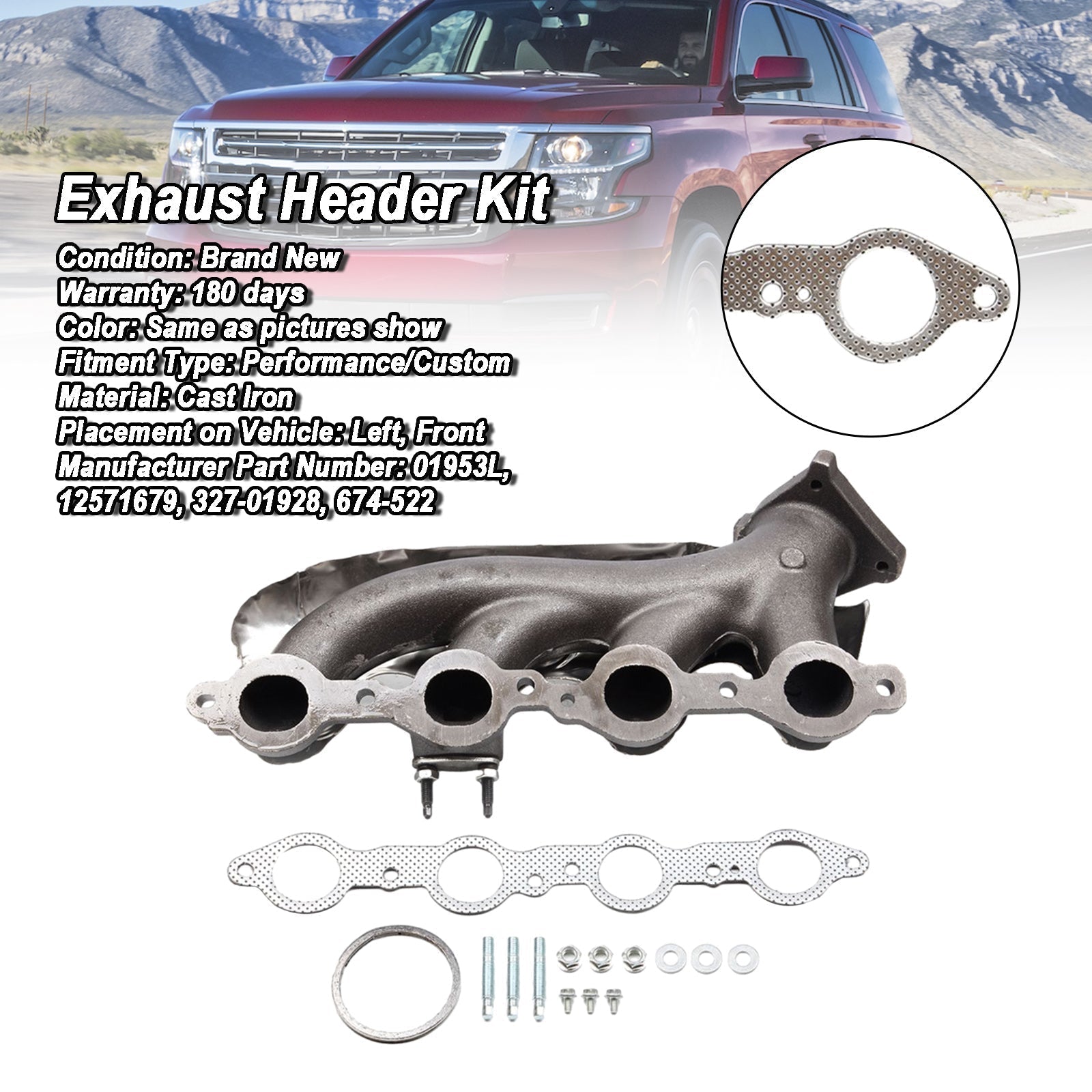 2000-2005 Chevrolet Tahoe Driver Side Exhaust Manifold Kit 674-522