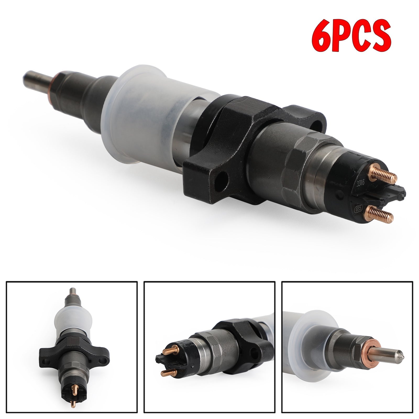 2004.5-2009 Dodge Ram 2500/3500 Cummins 5.9L DIESEL 6pcs Rail Fuel Injectors 0445120238 5263316 0445120103 0445120208 Generic