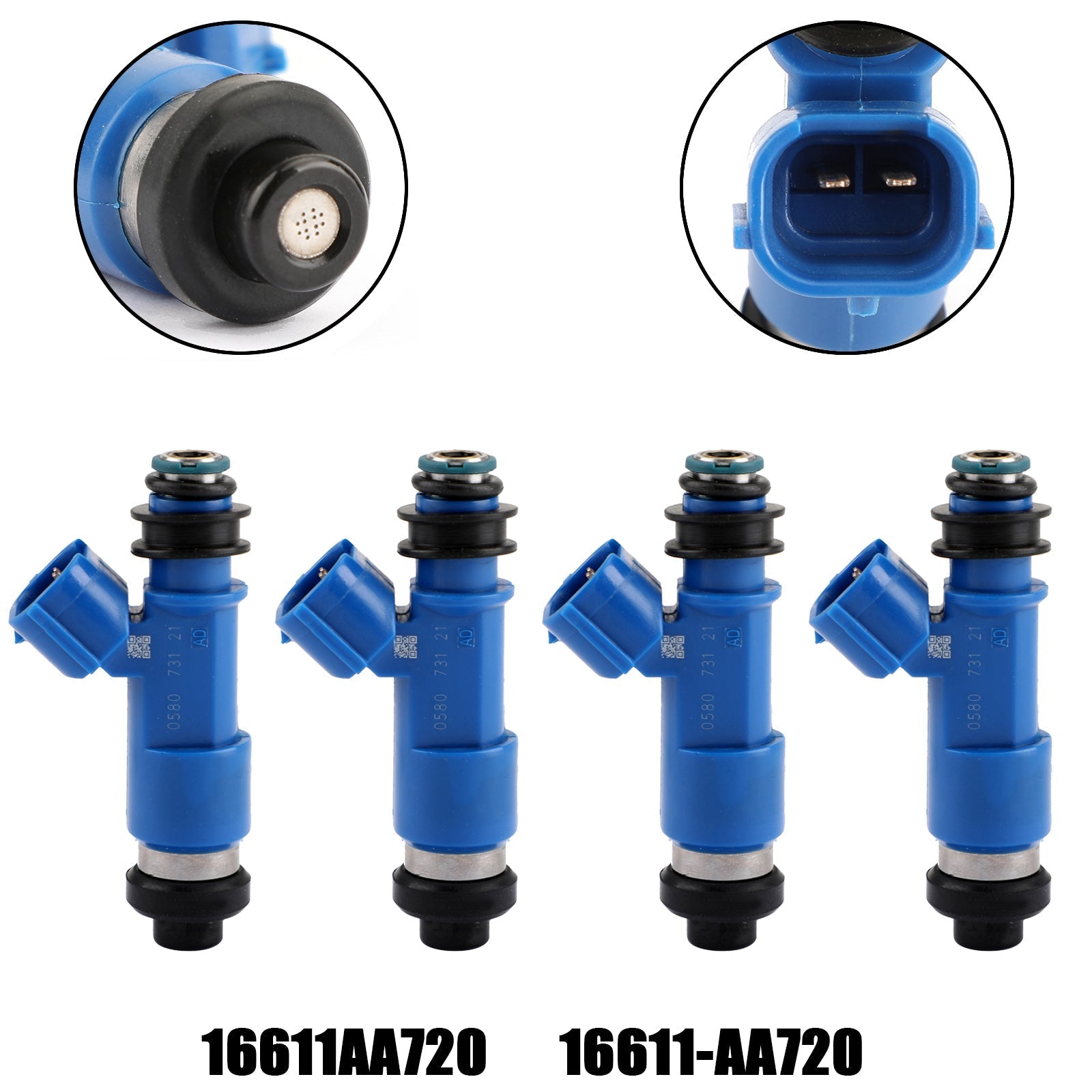 2008-2010 Impreza DOHC EJ255 EJ257 4PCS Dark Blue 565cc Fuel Injectors 16611-AA720 Generic