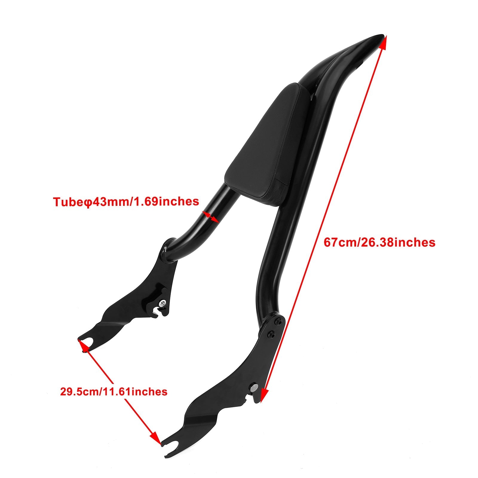 Passenger Backrest for Harley CVO Road Glide / Touring Road King / Road Glide / Street Glide 2009-2023 Generic