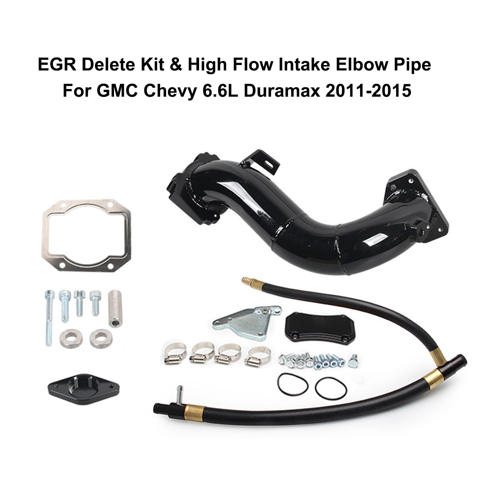 2011-2015 GMC 2500/3500 6.6L LML Engines EGR Delete Kit & High Flow Intake Elbow Pipe