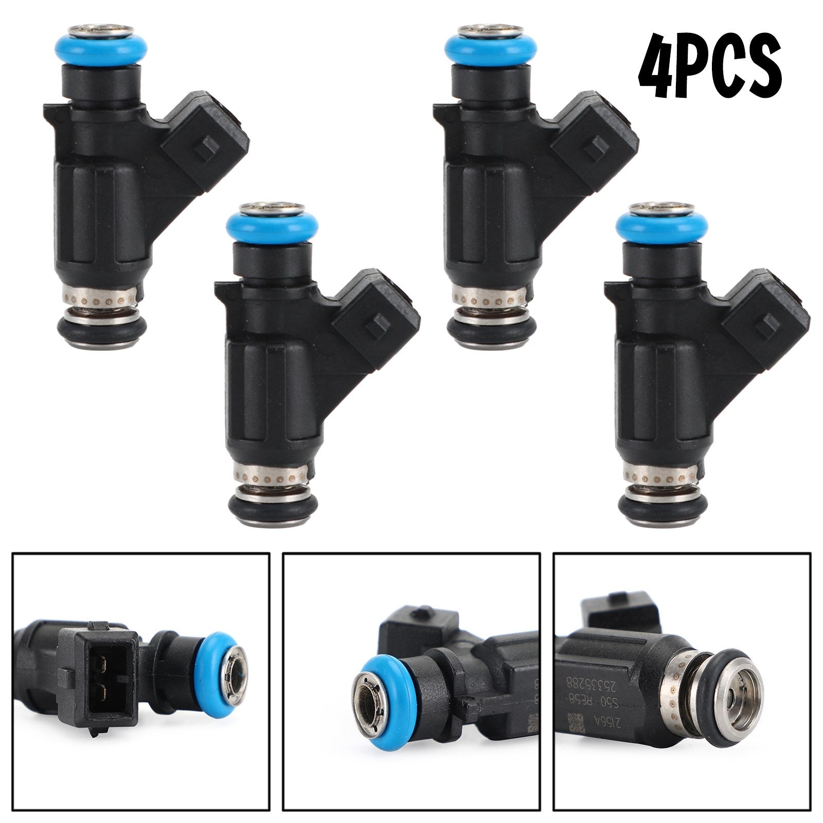 2002-2006 Mercury Mariner Outboard Motor 60HP 4PCS Fuel Injectors 25335288 Generic