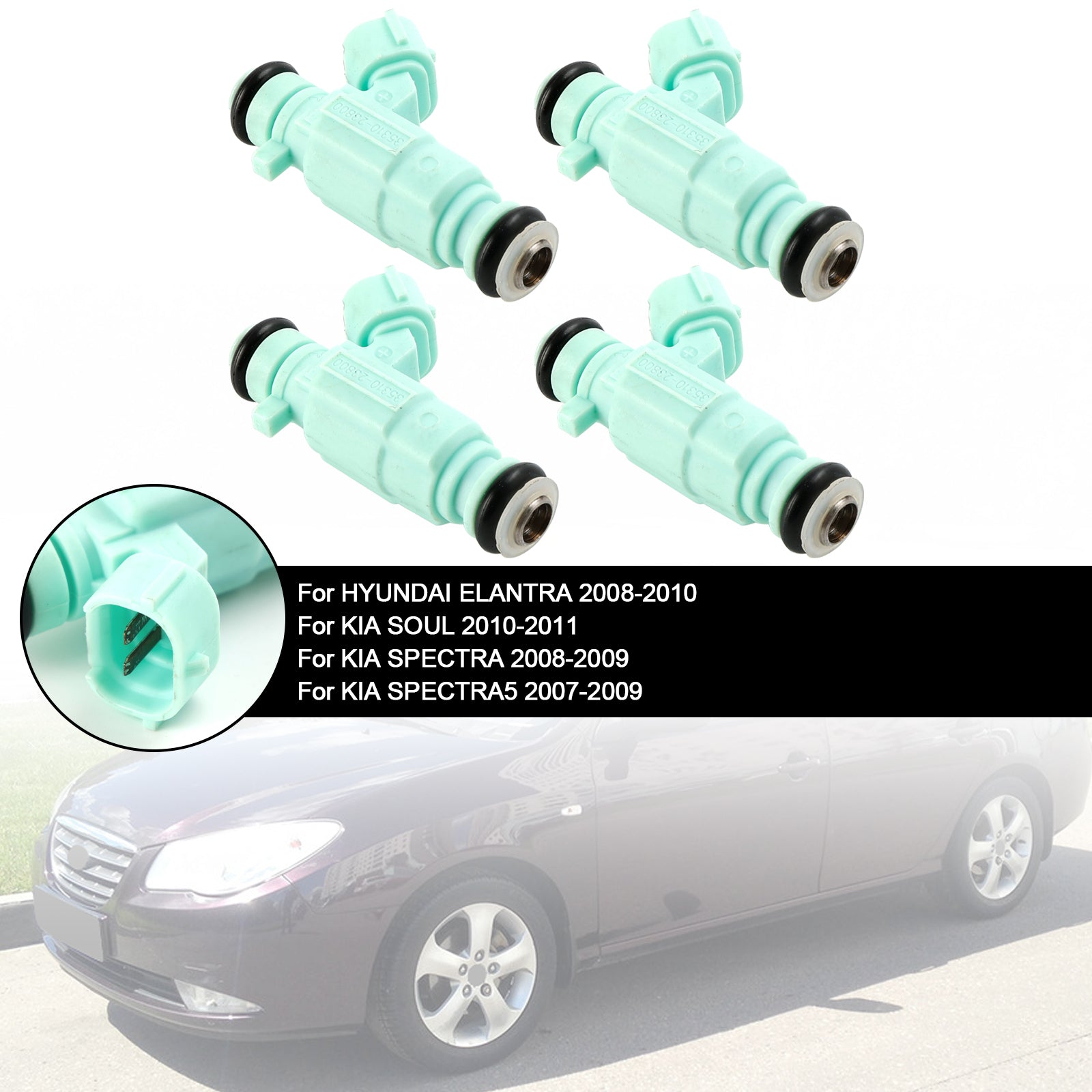 2007-2009 KIA SPECTRA5 4PCS Fuel Injectors 35310-23800 FJ1012 Generic