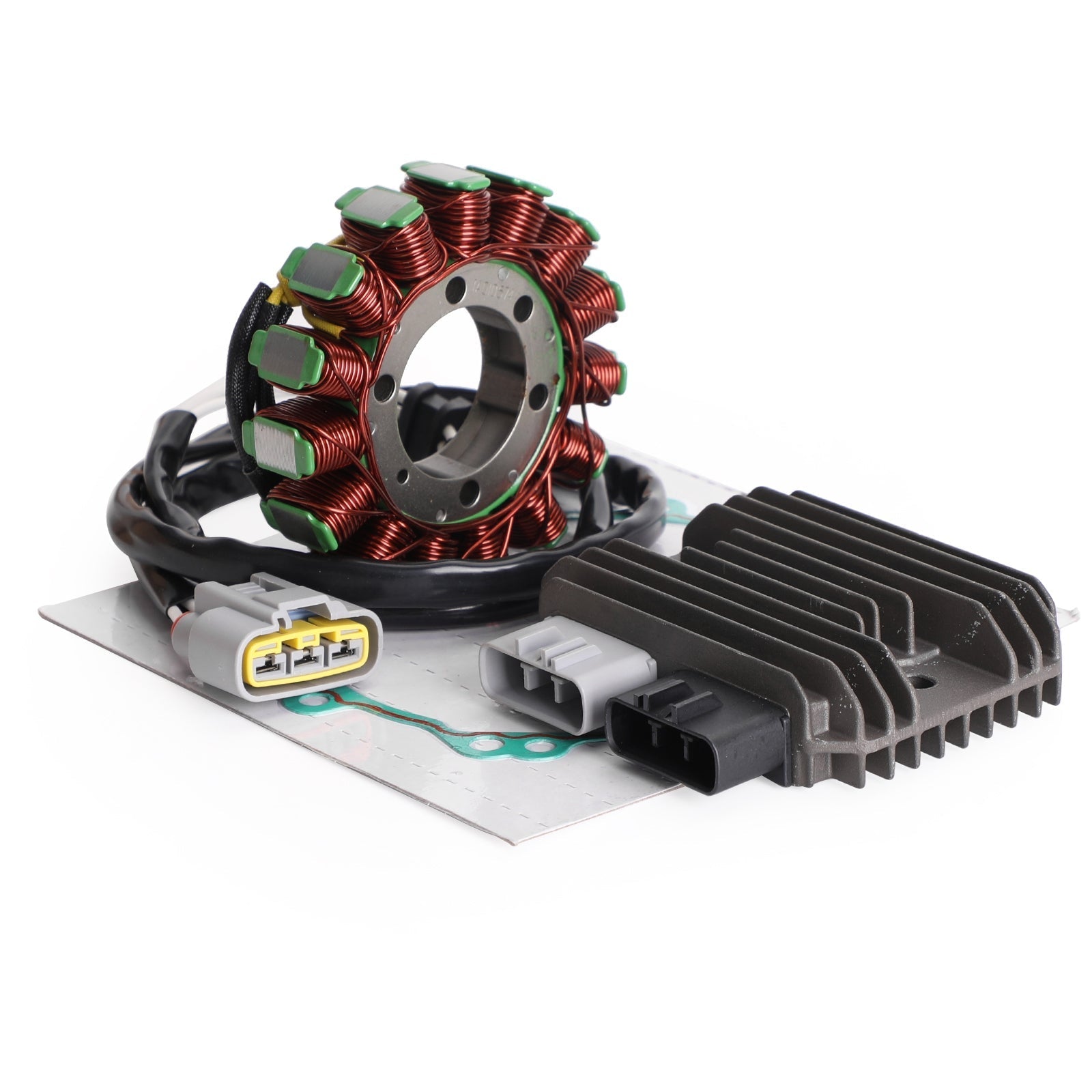 Magneto Stator+Voltage Rectifier+Gasket For Kawasaki ZX600 Ninja ZX6R 2009-2017