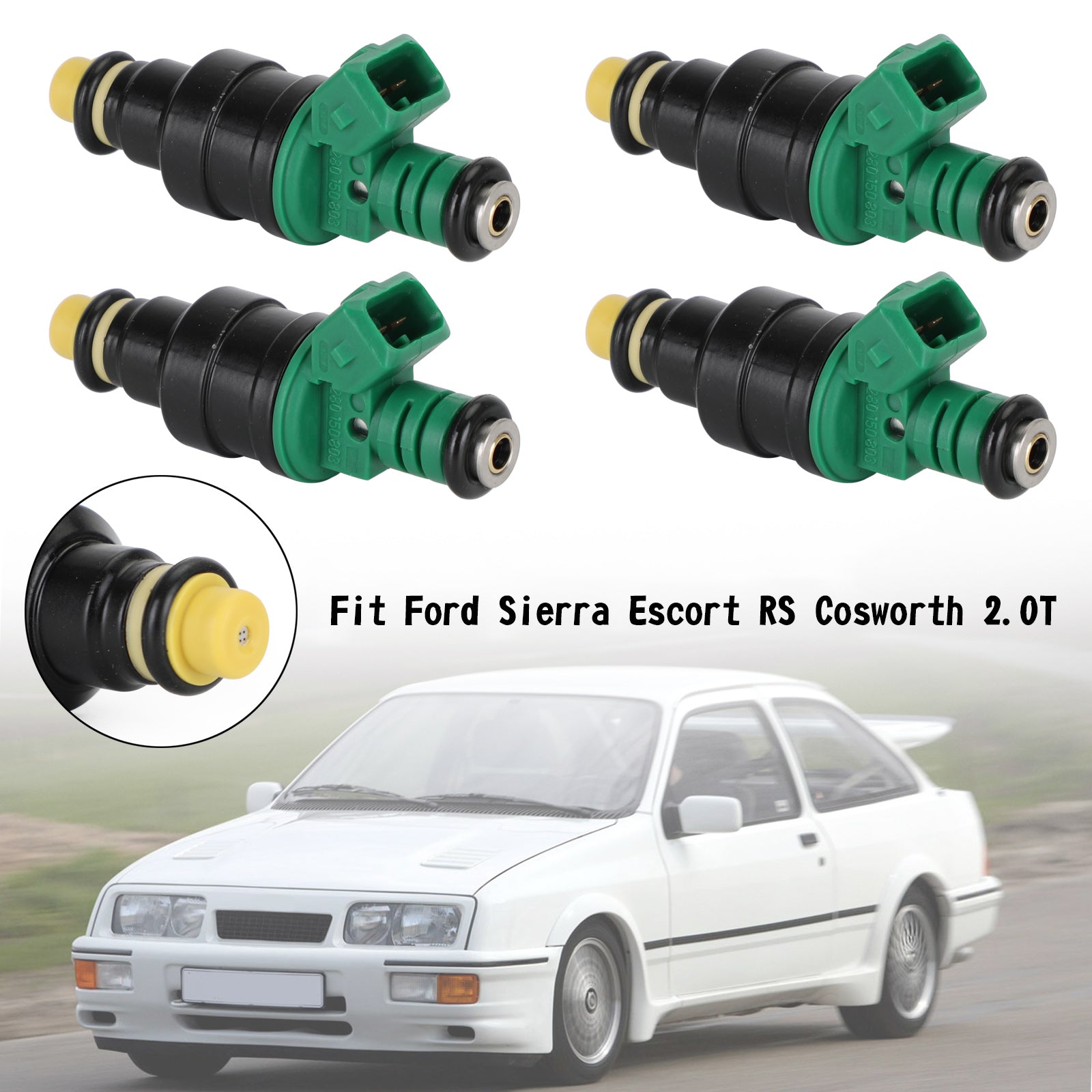 4Pcs Fuel Injectors 0280150803 Fit Ford Sierra Escort RS Cosworth 2.0T 95160611000 Generic