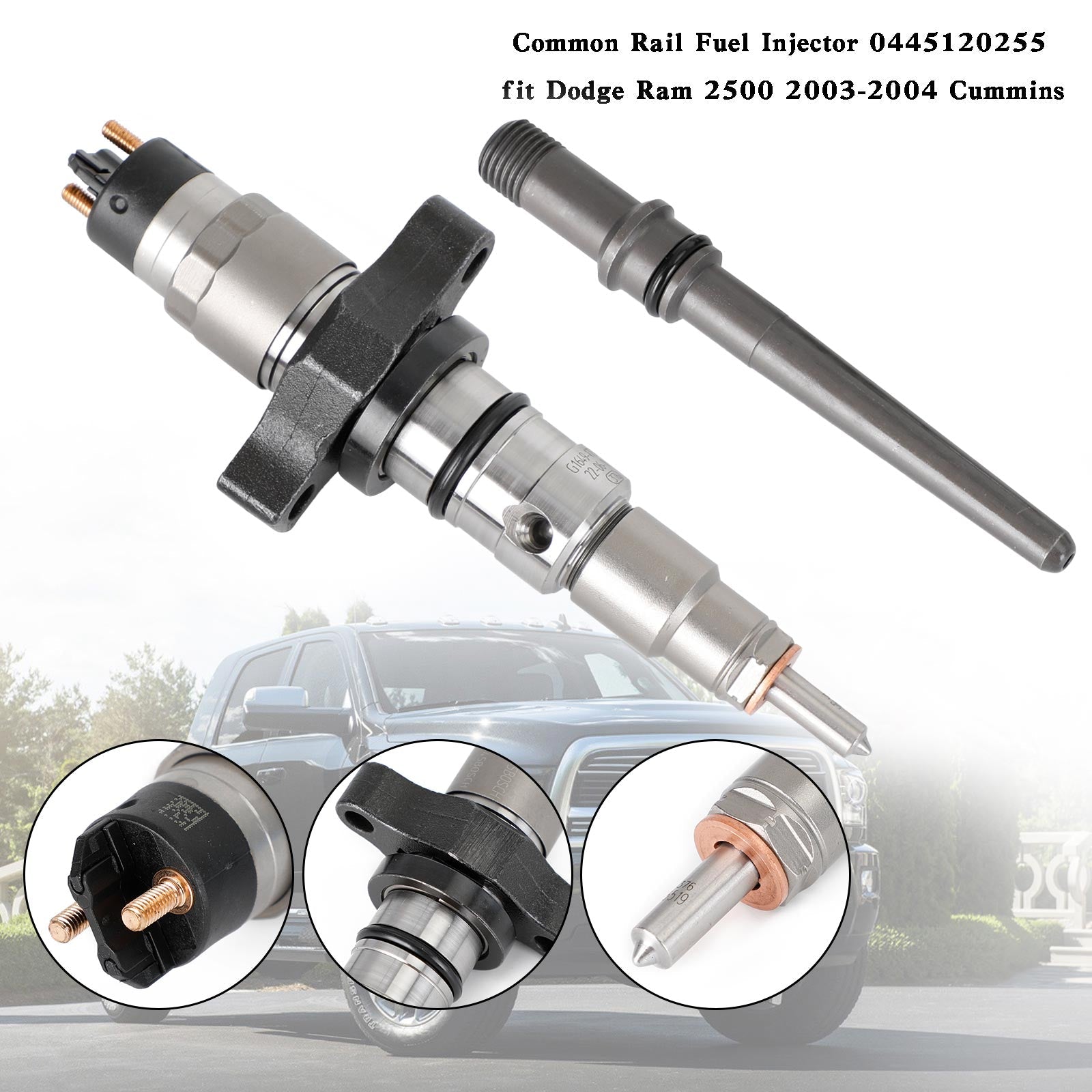 2003/2004 Early Production Dodge Ram 2500/3500 5.9L Cummins Diesel 6PCS Common Rail Fuel Injector 0445120255 04451 5263318 044512010 Generic