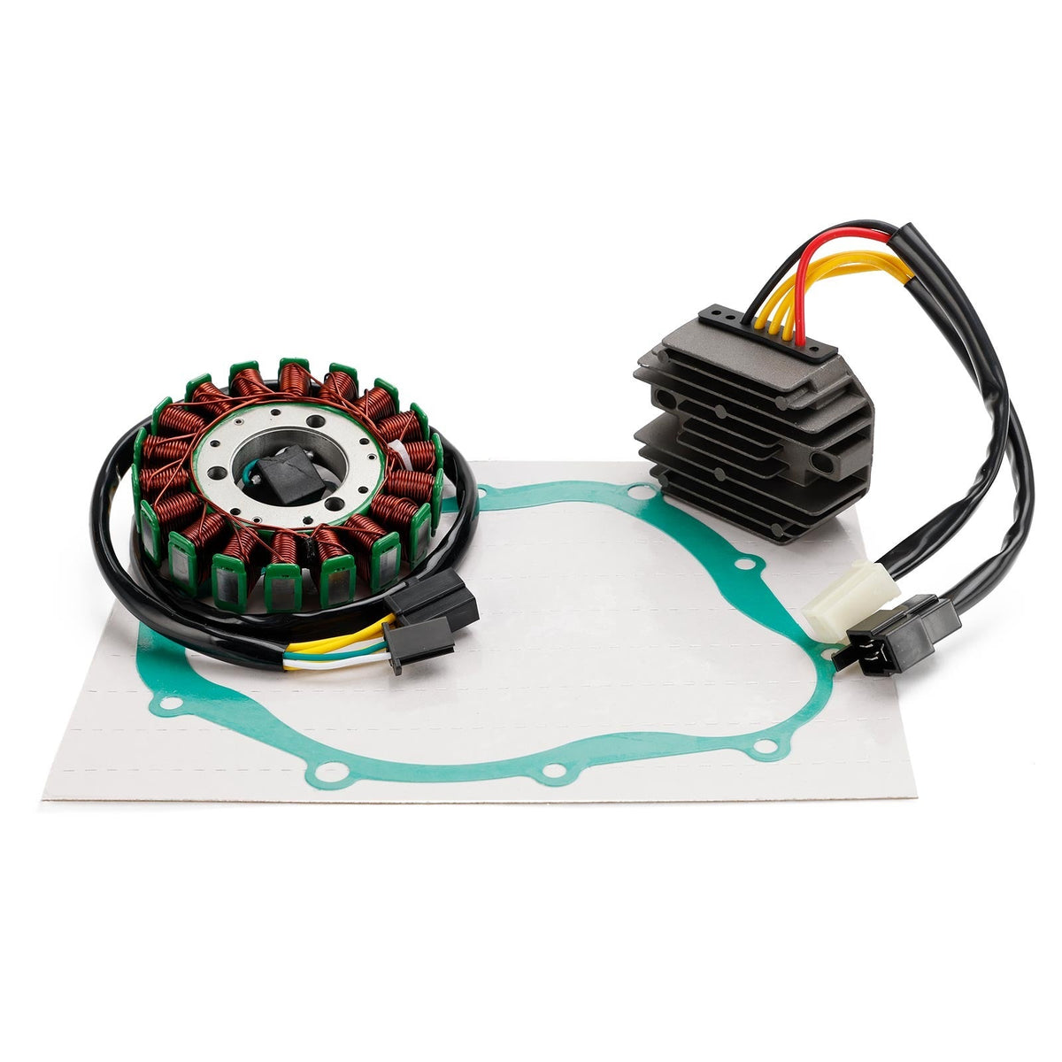 Stator & 2-Plug Regulator Rectifier Kit for Suzuki SV650 / SV650S (1999–2002) | Includes Gasket