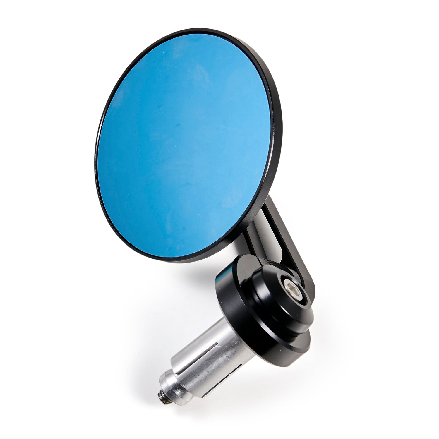 Universal Aluminum Handlebar End Mirror 7/8"-1" Black Short Arm BAR End 3" Round Mirrors Generic