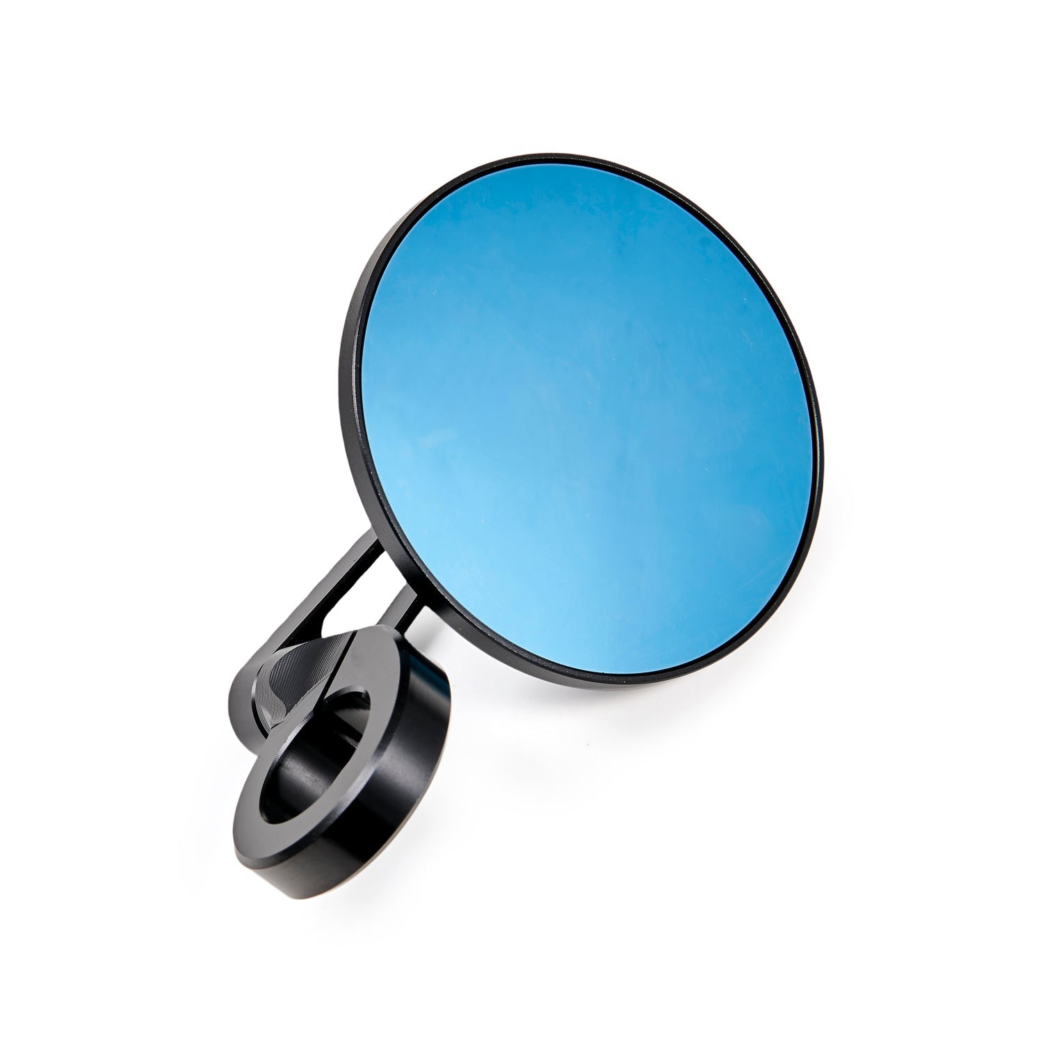 Universal Aluminum Handlebar End Mirror 7/8"-1" Black Short Arm BAR End 3" Round Mirrors Generic
