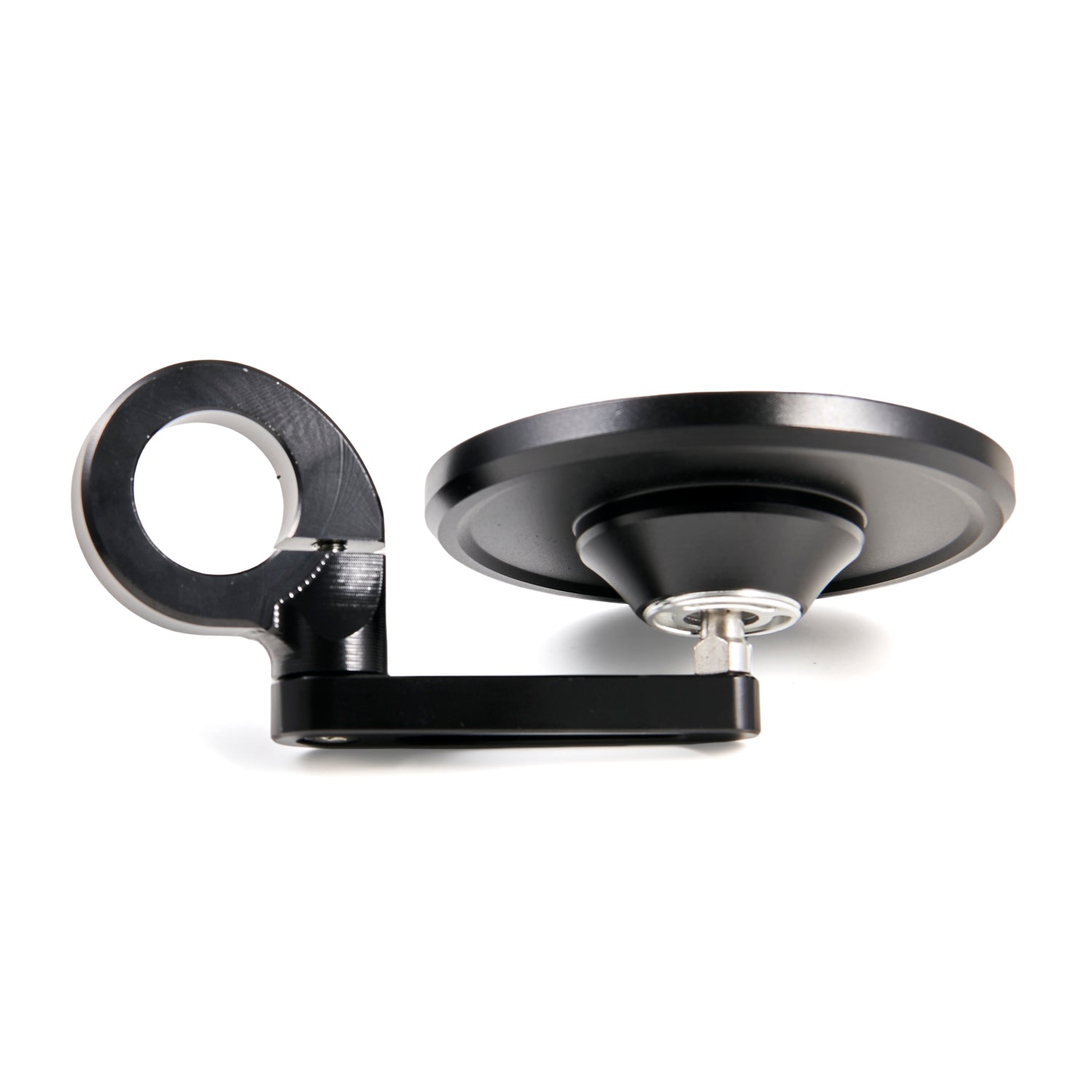 Universal Aluminum Handlebar End Mirror 7/8"-1" Black Short Arm BAR End 3" Round Mirrors Generic