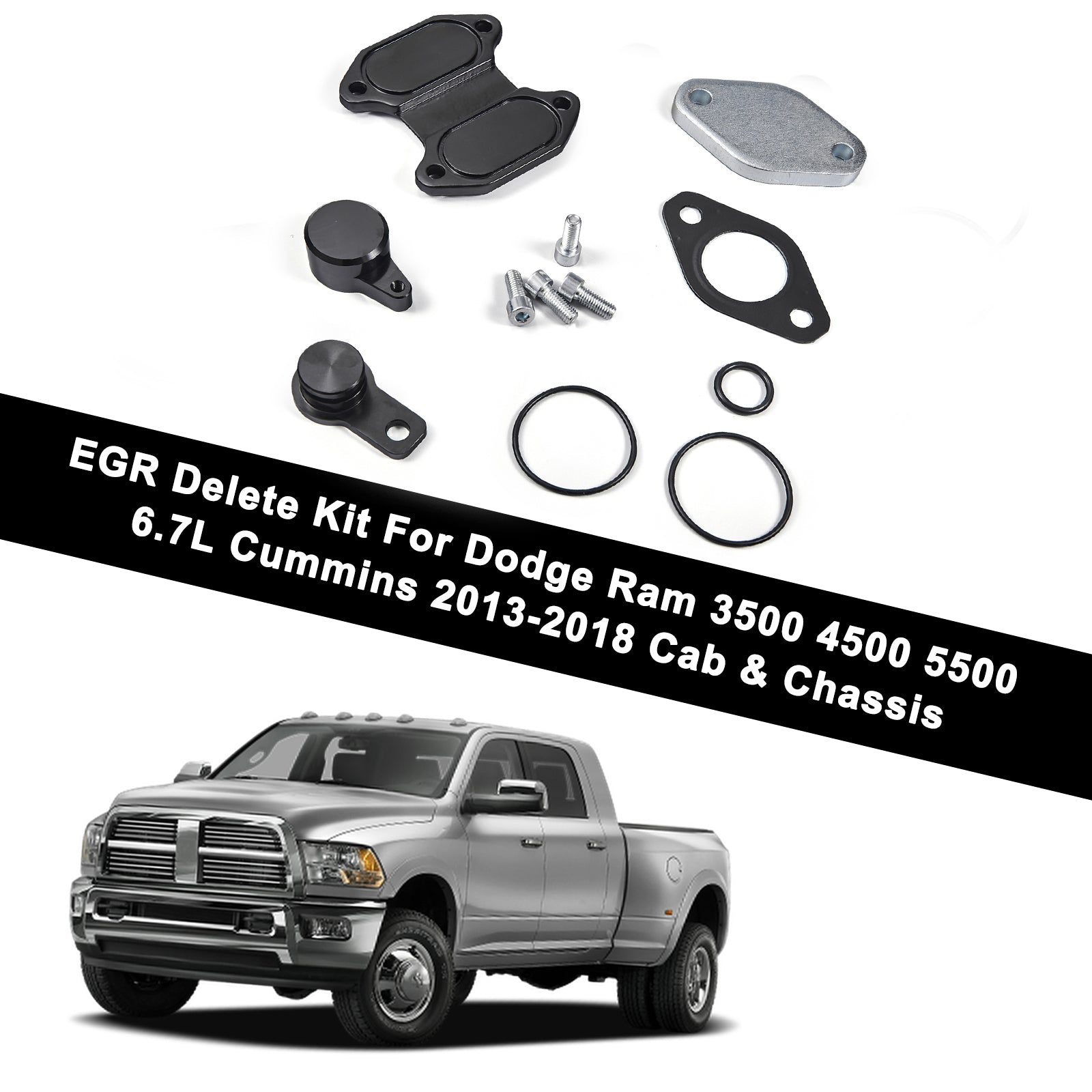 2013-2018 Dodge Ram 3500 4500 5500 6.7L Cummins Cab & Chassis EGR Delete Kit Generic