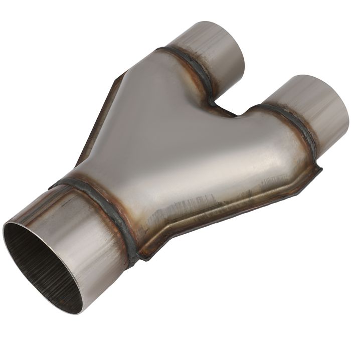 3" Single To 2.25" Dual Y-Pipe Stainless Exhaust Adapter Connector Coupling 10" Generic