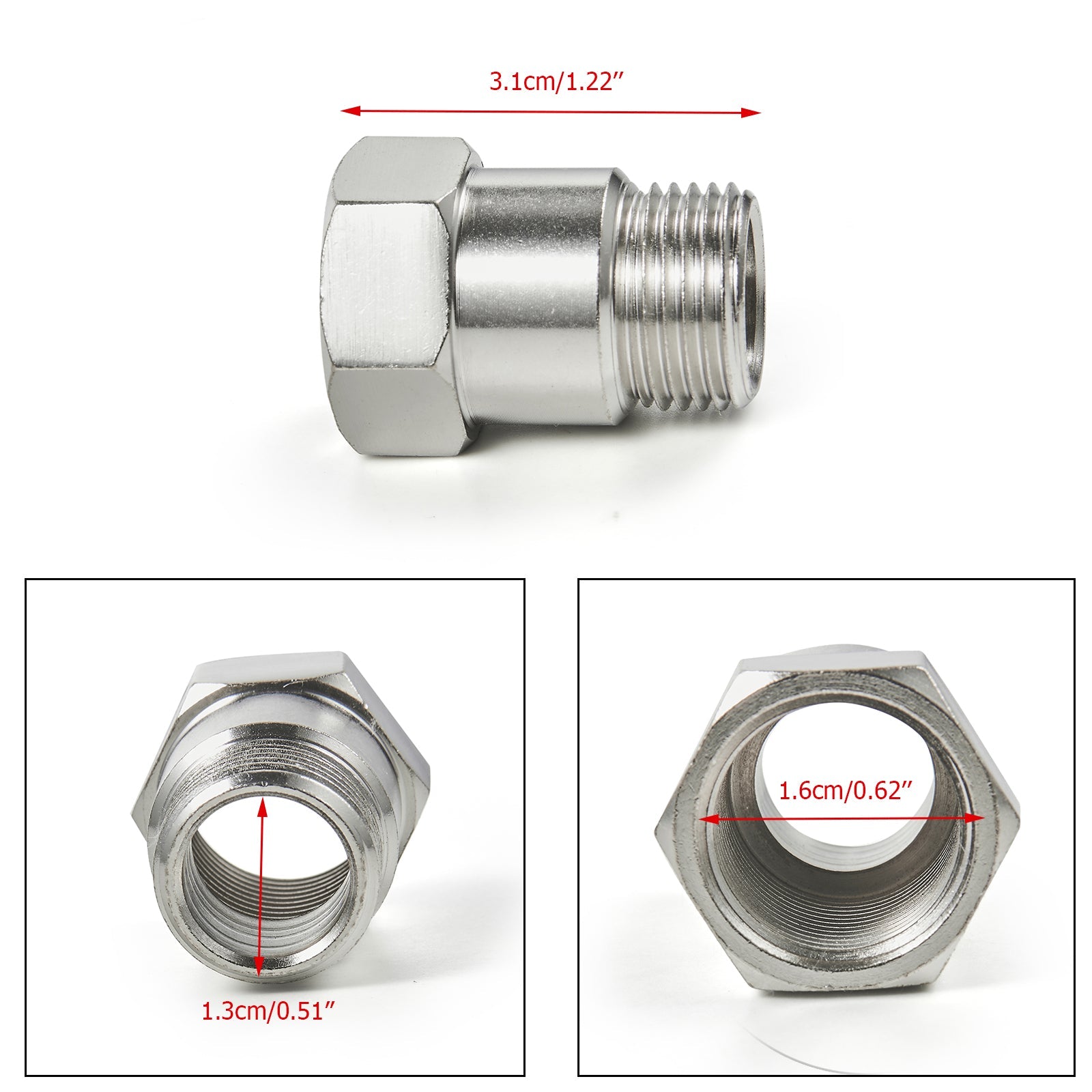 M18 X 1.5 Bung 32mm O2 Oxygen Sensor Test Pipe Extension Extender Adapter Spacer Generic