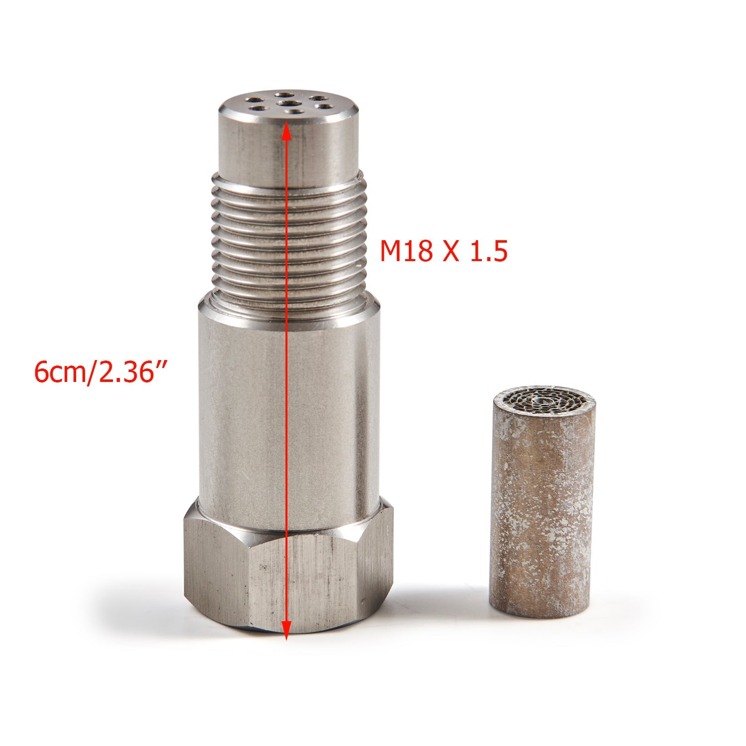 60mm CEL Check Engine Light Adapter Fix P0420/P0042/P0430 CEL Eliminator Mini Catalytic Converter O2 Sensor Generic