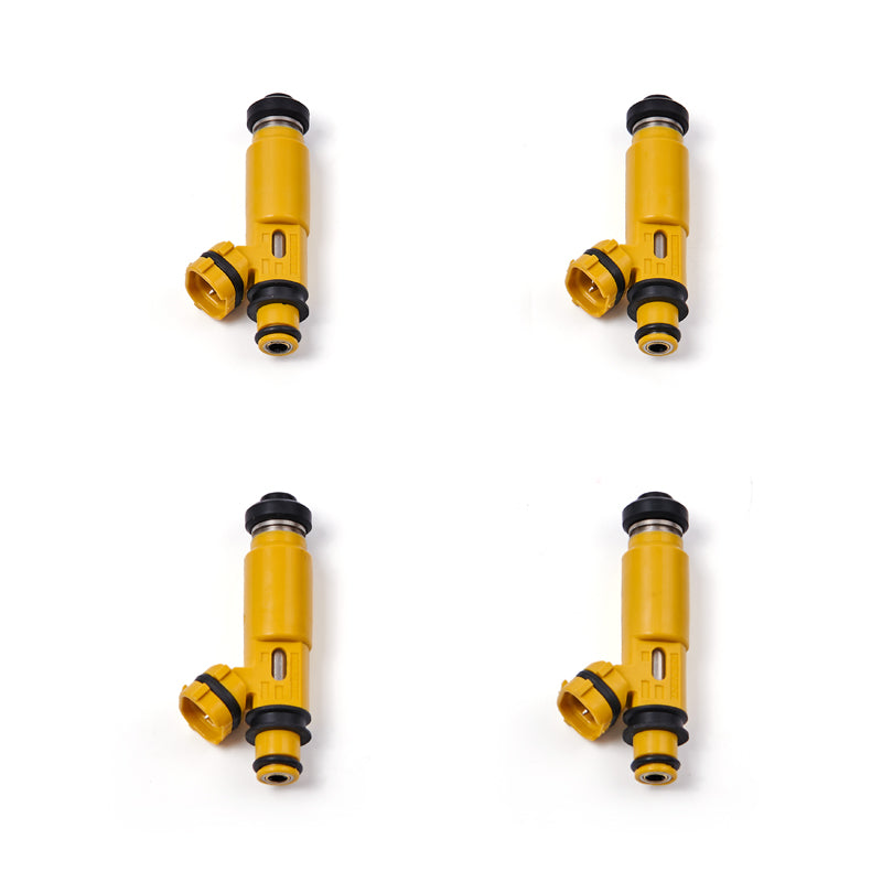 2004-2008 Mazda RX-8 Miata 4PCS 440Cc 4-Hole Yellow Denso Fuel Injectors 195500-4450 for Mazda with Top Feed Fuel Injectors Generic