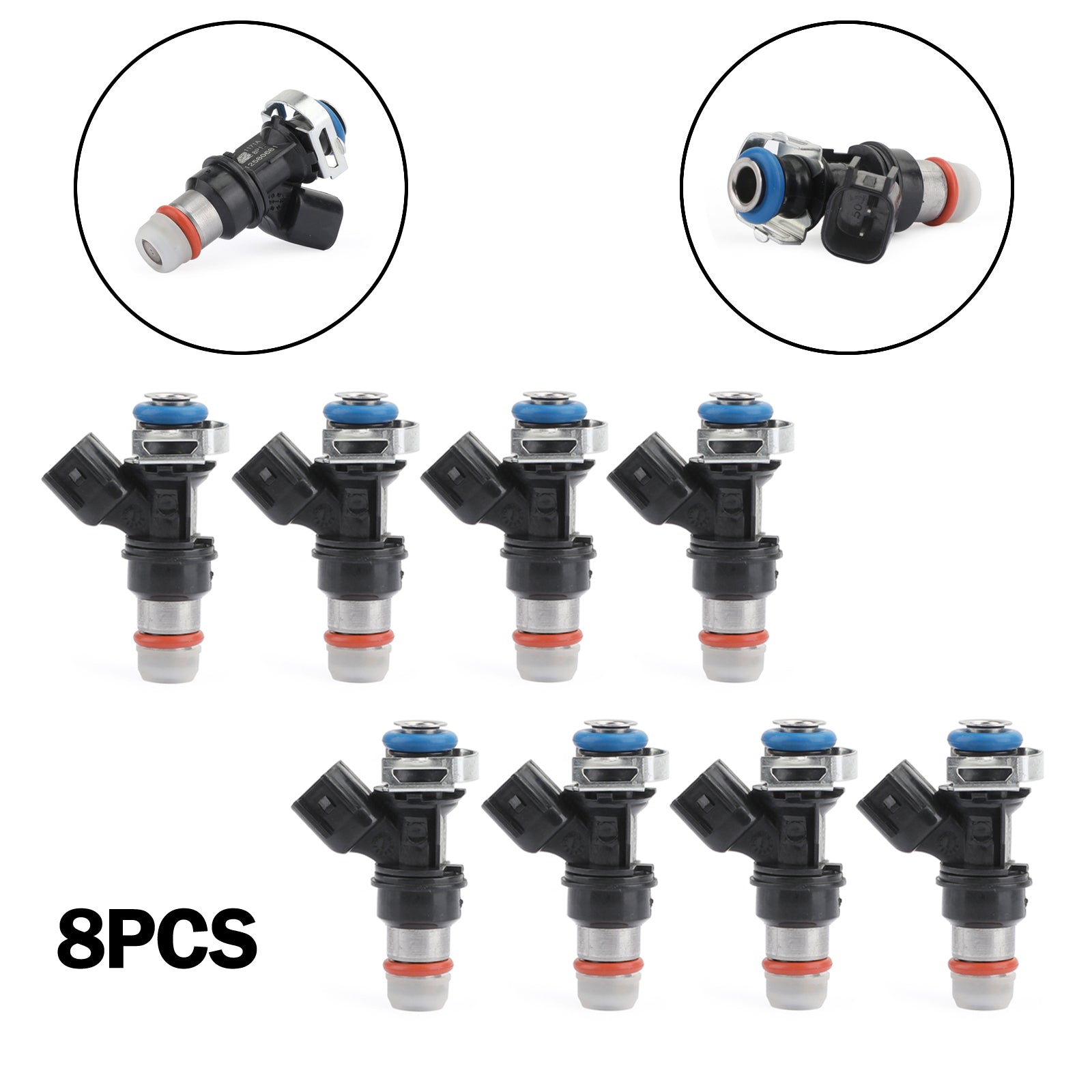 8PCS Fuel Injectors FJ887 12580681 for 2004-2010 Chevy GMC 4.8 5.3 6.0 6.2 FIGM004X8 217-1621 58100N6818 832-11203 Generic
