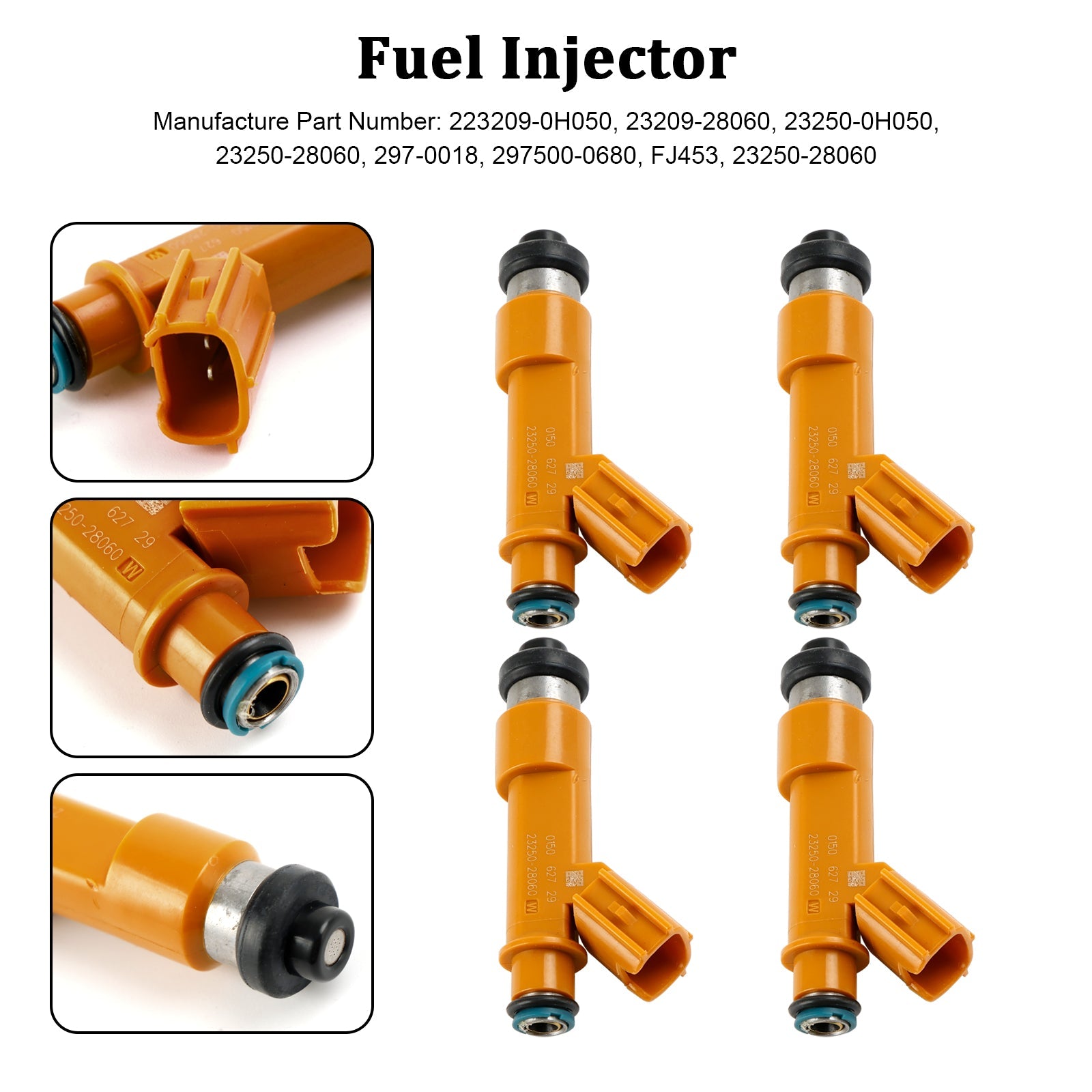 2003-2011 Toyota Camry 2.4L I4 4PCS Fuel Injectors 23209-0H050 23209-28060 297-0018 Generic