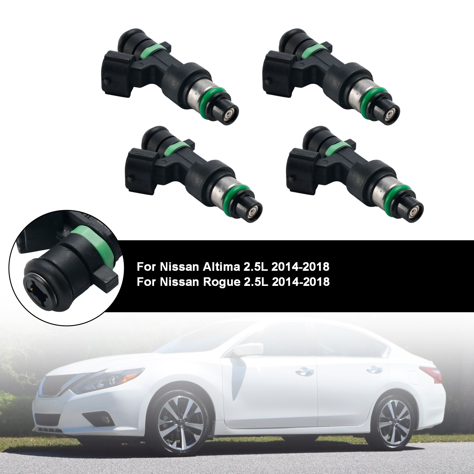 2014-2018 Nissan Altima Rogue 2.5L I4 4PCS Fuel Injectors 16600-9HP0A FBY2855 Generic