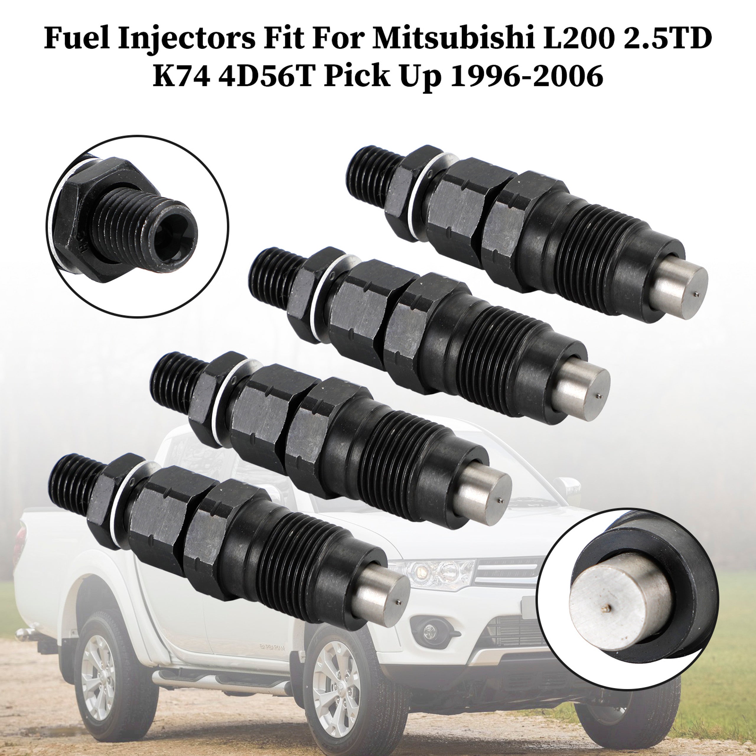 1996-2006 Mitsubishi L200 2.5TD K74 4D56T Pick Up 4PCS Fuel Injectors MD196607 MI60005874 105148-1311 Generic
