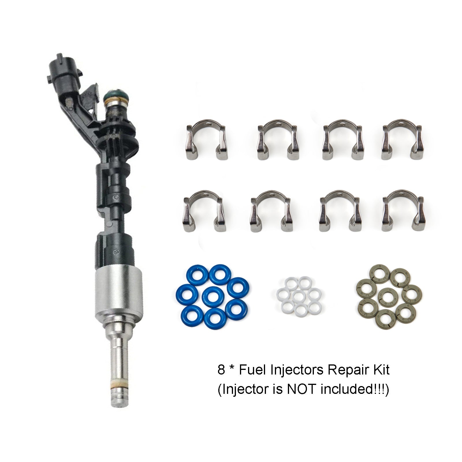 8PCS Fuel Injectors Repair Seal Kit fit Range Rover fit Jaguar 5.0L FJ1161 0261500105