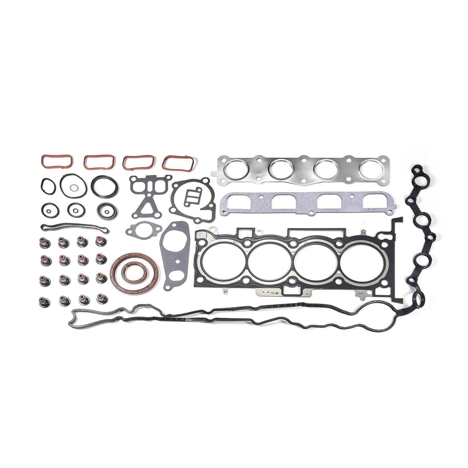 2011-2016 Hyundai Sonata 4-Door 2.4L G4KJ Engine Rebuild Pistons Gasket Overhaul Kit 23410-2G500 21020-25120 Generic