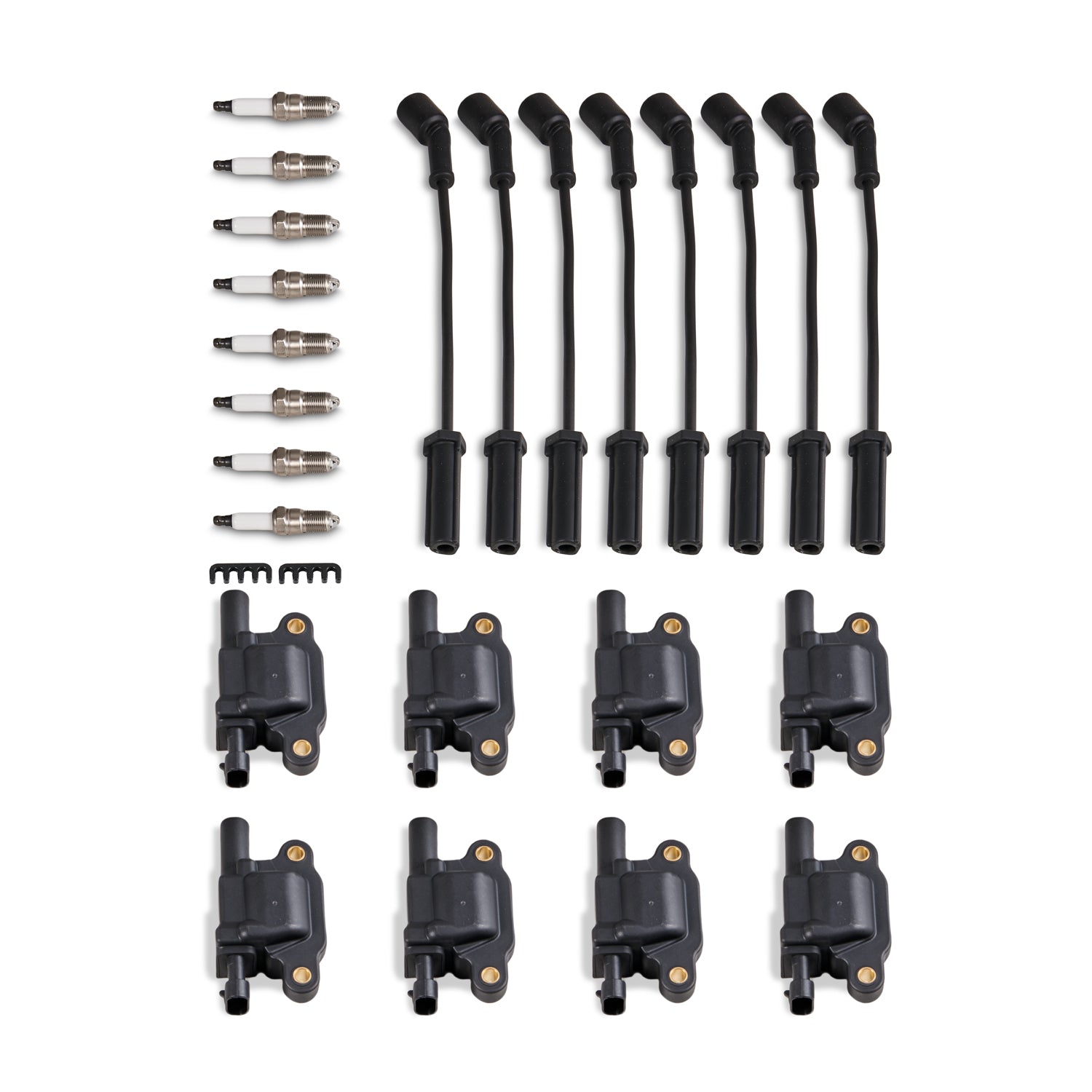 2010-2015 Chevrolet Camaro 6.2L V8 8PCS Square Ignition Coil+Spark Plug+Wires 12611424 8125706160 D510C UF413 12192195 Generic