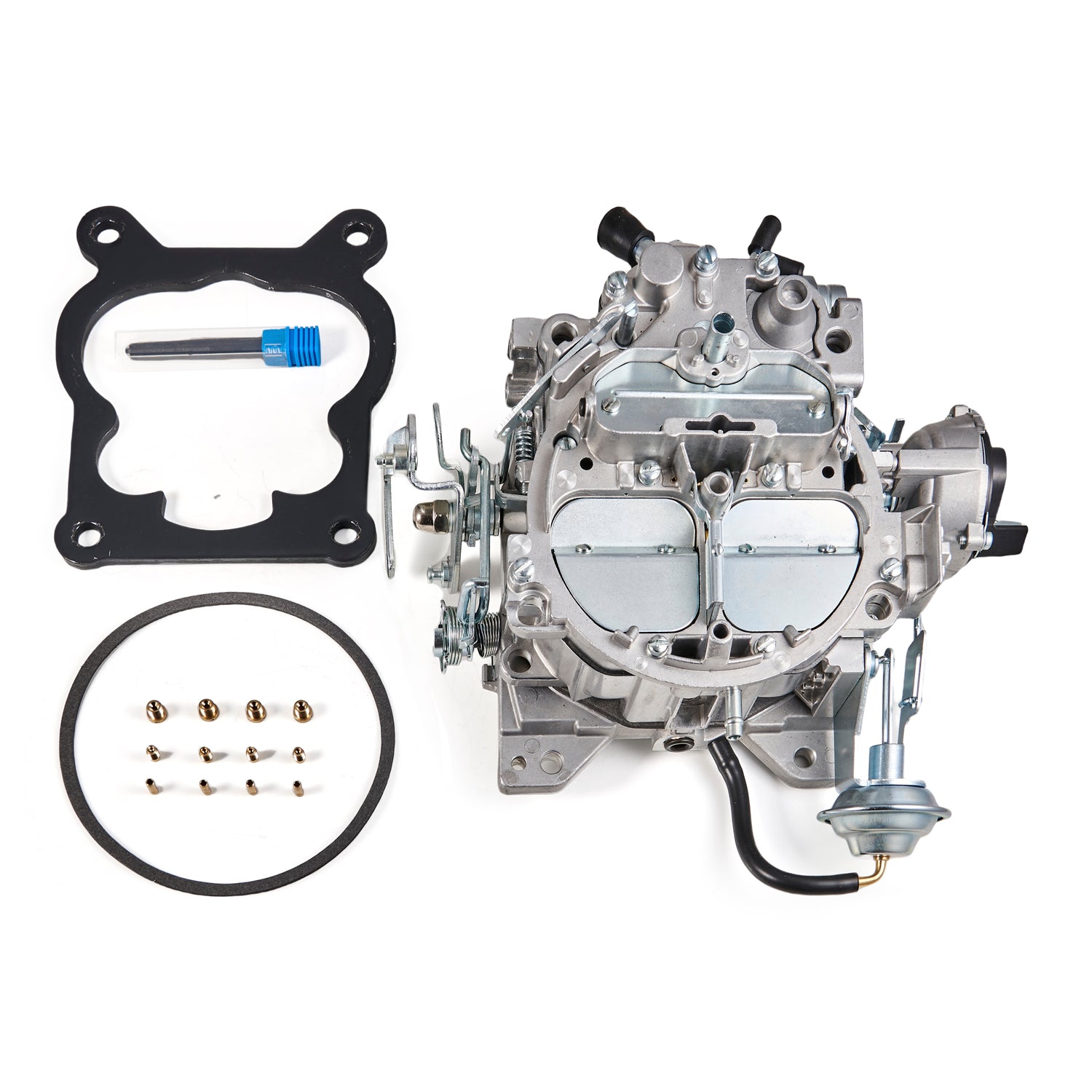 305-350 Engines 650 CFM Electric Choke Quadrajet 4 BBL Carburetor 17066422 17066425 1904R Small Block GM Engines Generic