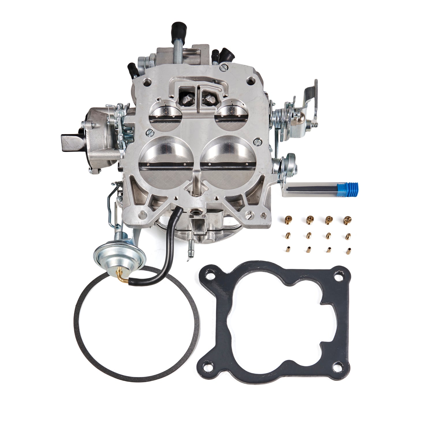 305-350 Engines 650 CFM Electric Choke Quadrajet 4 BBL Carburetor 17066422 17066425 1904R Small Block GM Engines Generic