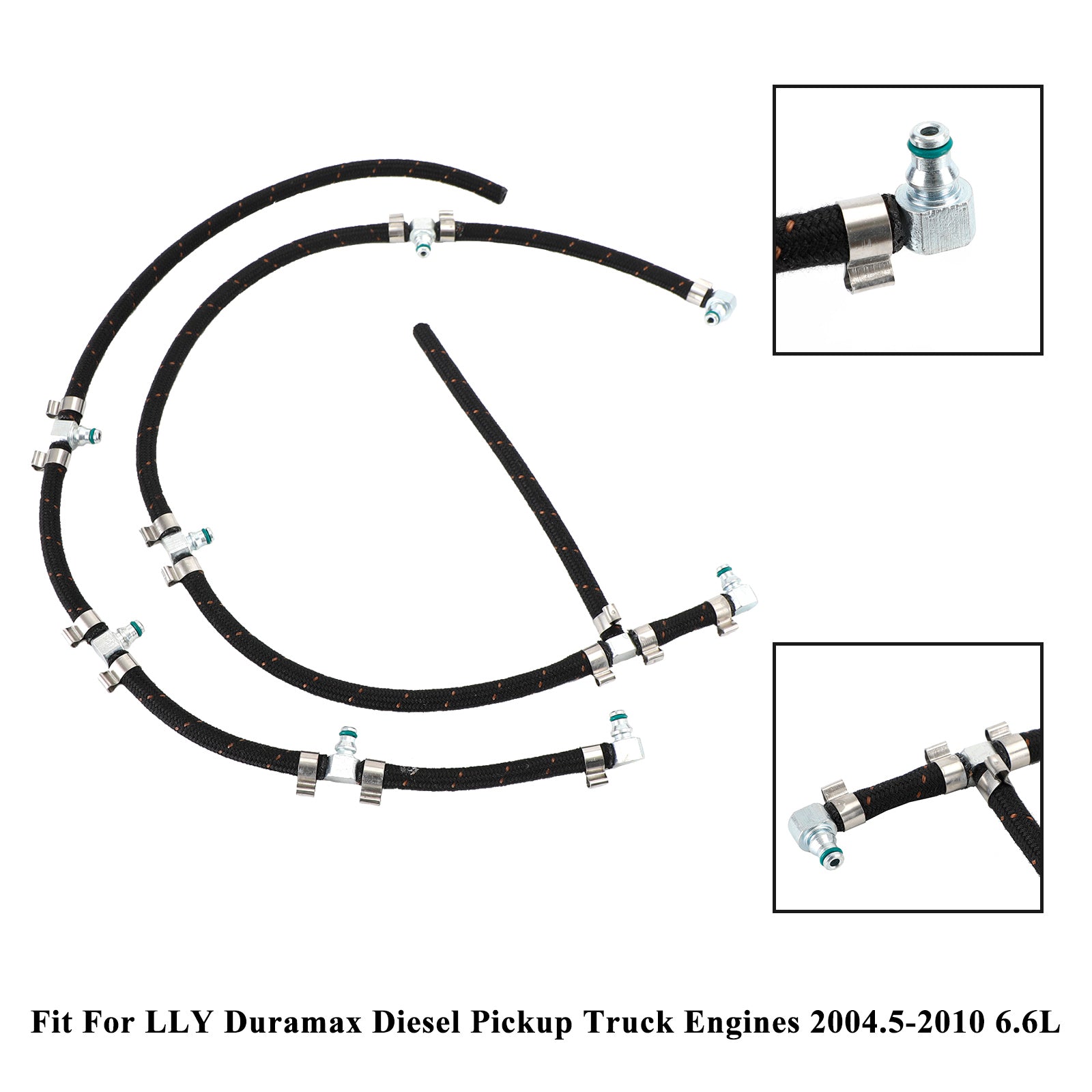 2004.5-2010 LLY Duramax Diesel Pickup Truck Engines 6.6L Fuel Injector Return Line Kit 97328733 0928402097 0928400552 Generic