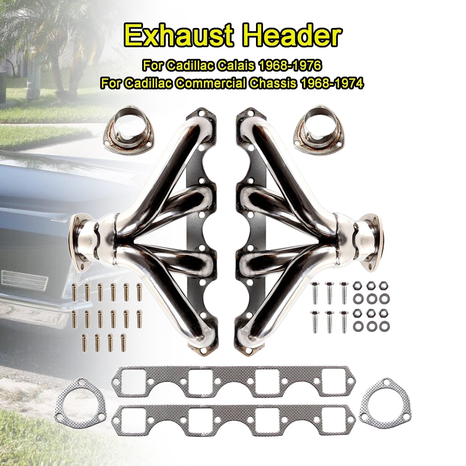 1968-1974 Cadillac Commercial Chassis Exhaust Header Manifold Geenric