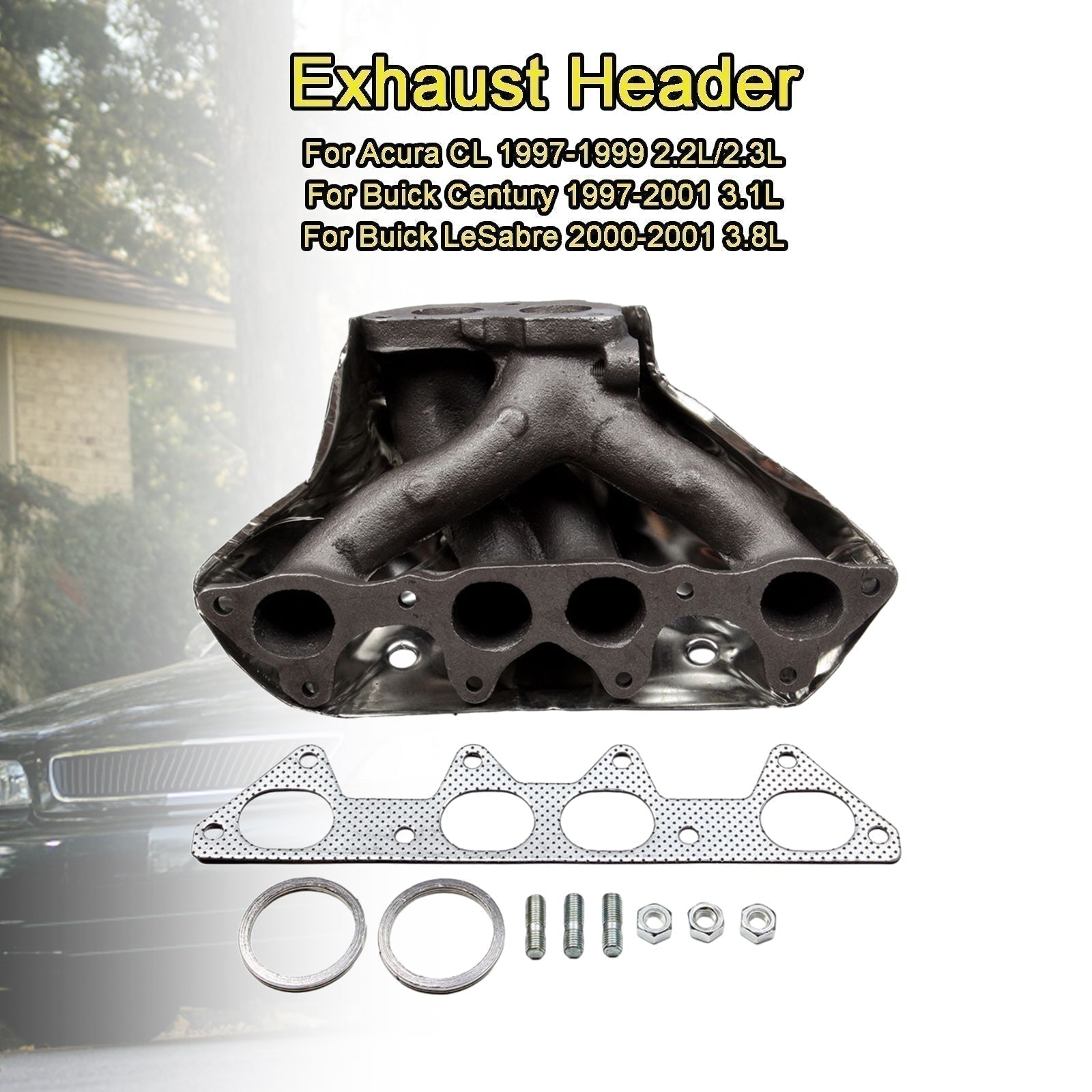 1997-1999 Pontiac Trans Sport 3.4L Exhaust Manifold 4 Cyl W/ Heat Shield 674-509