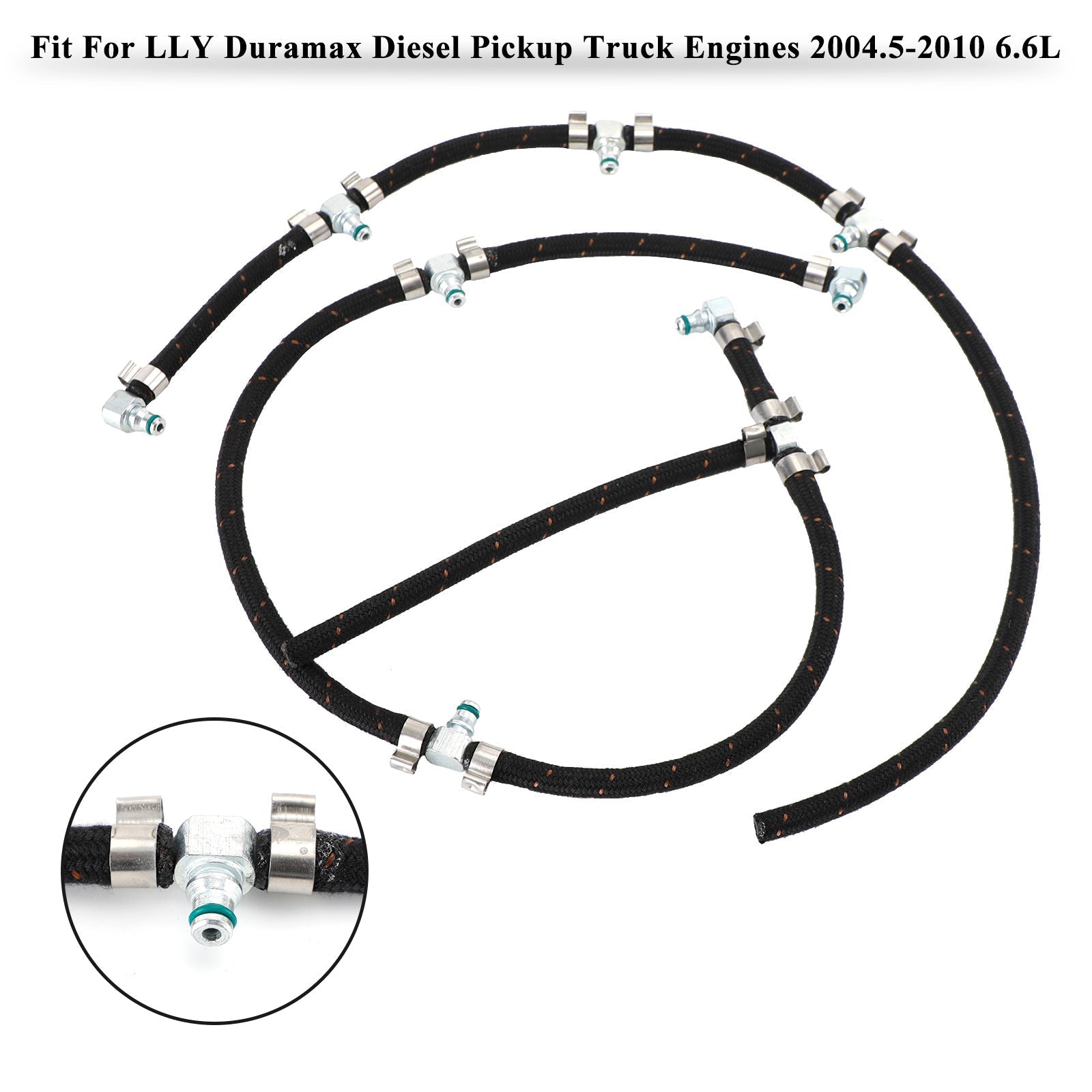 2004.5-2010 LLY Duramax Diesel Pickup Truck Engines 6.6L Fuel Injector Return Line Kit 97328733 0928402097 0928400552 Generic