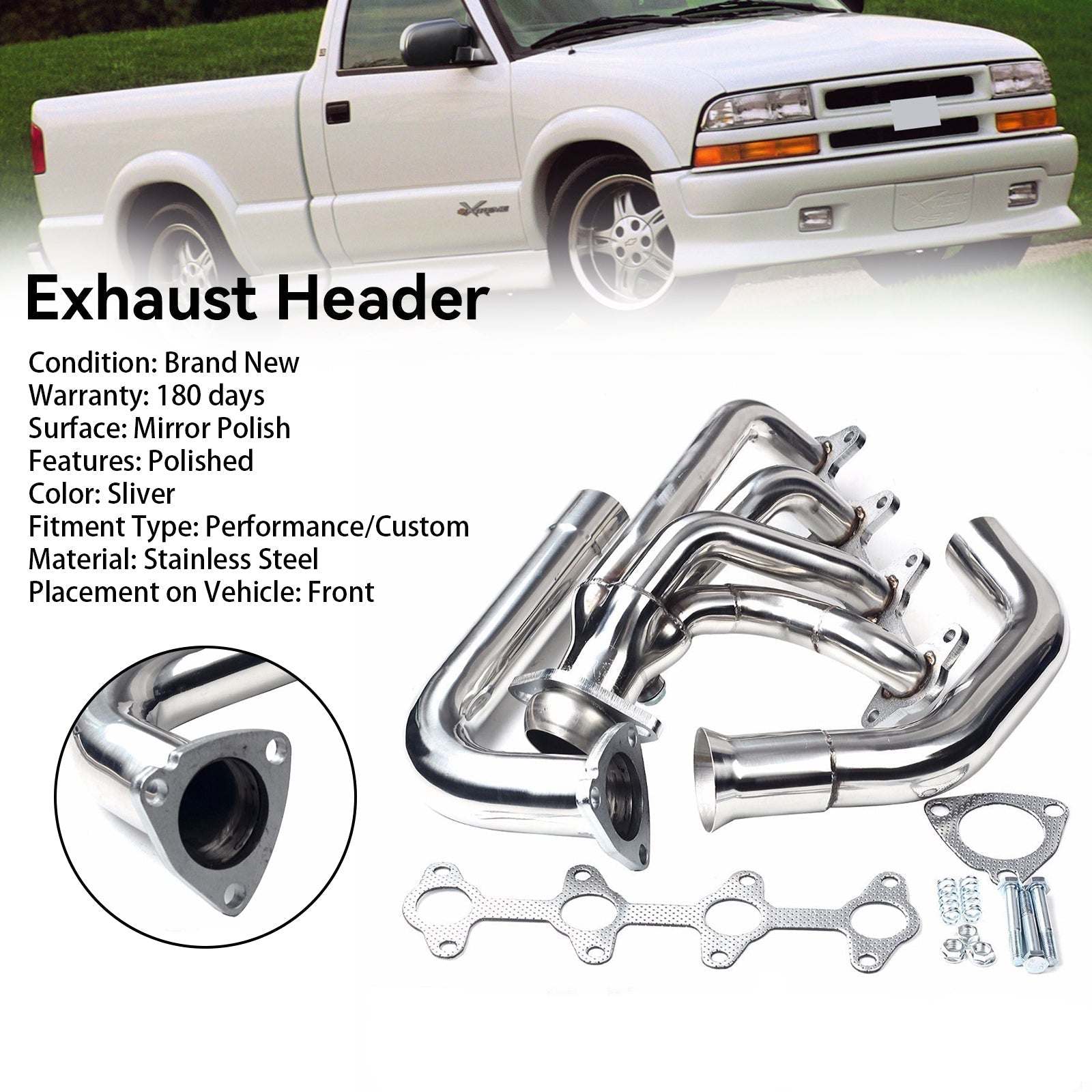 1994-2004 Chevrolet S10 GMC Sonoma 2.2L 4Cyl Pickup Manifold Pipe Header Generic