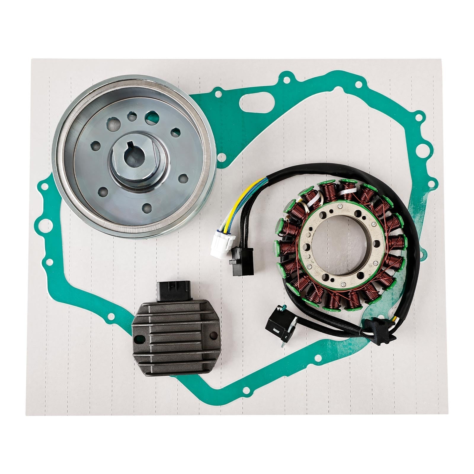 Flywheel Rotor Stator & Regulator Kit for 2002–2007 Suzuki Eiger 400 Manual | Includes Gasket
