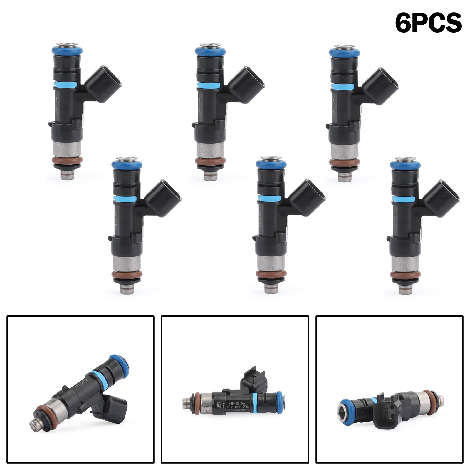 2006-2009 Land Rover LR3 4.0L 6PCS Fuel Injectors 0280158055 CM5147 CM5110 Generic