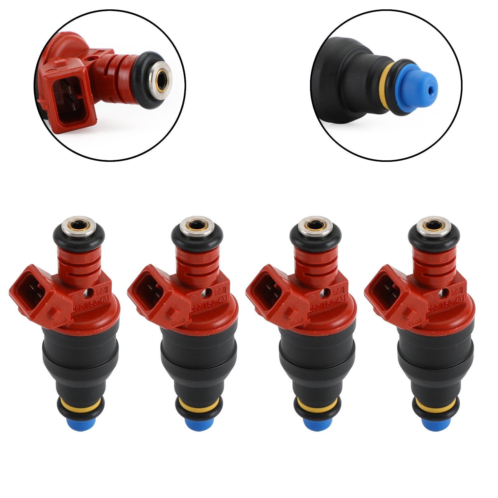 4pcs Fuel injectors 0280150431 fit SAAB 9-3 900 9000 2.0L 2.3L I4 Generic