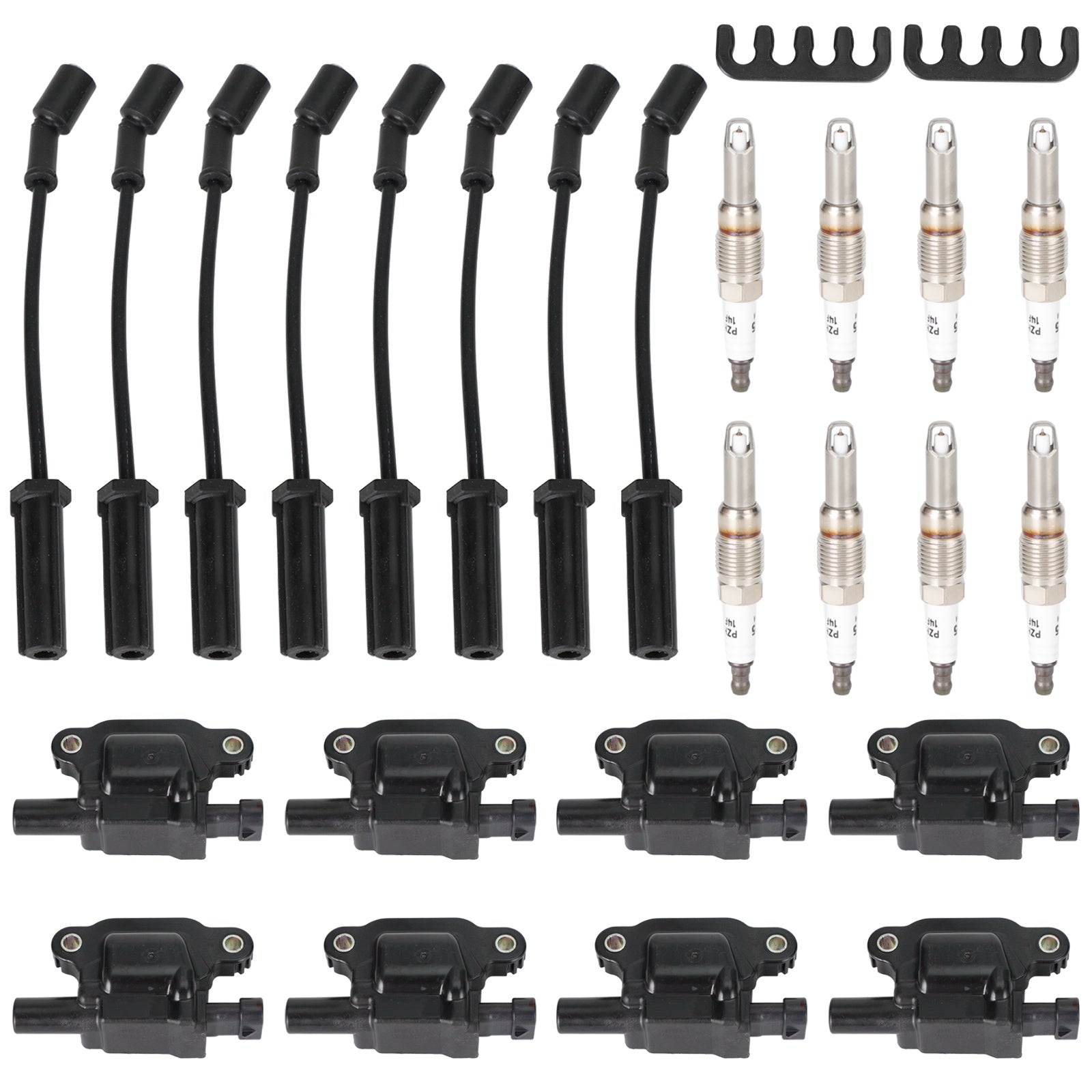 2008-2009 Pontiac G8 6.0L 6.2L V8 8PCS Square Ignition Coil+Spark Plug+Wires 12611424 8125706160 D510C UF413 12192195 Generic