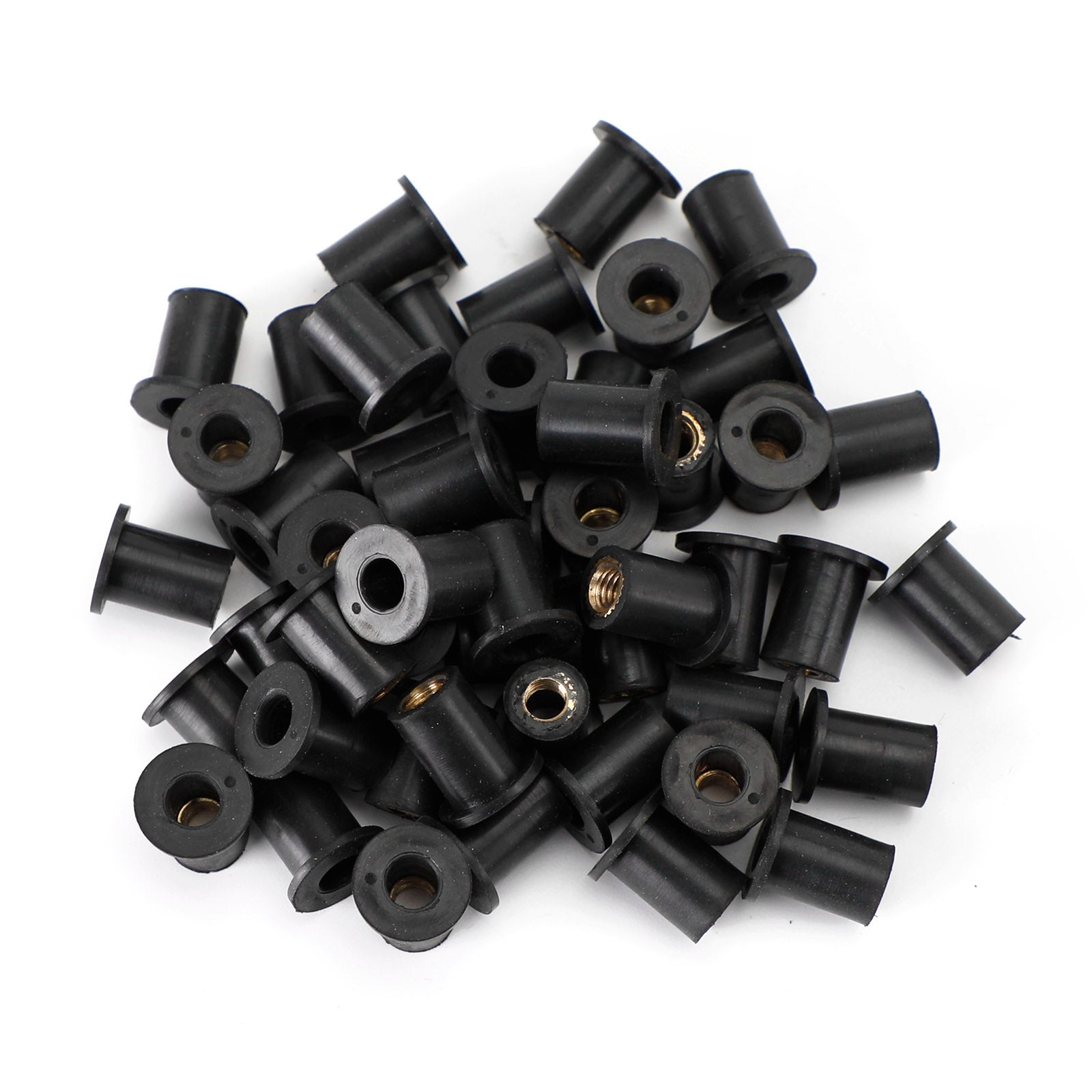 50 Quantity M5 Rubber Well Nut Windscreen & Fairing 5mm Wellnuts Fits 10mm Hole Generic