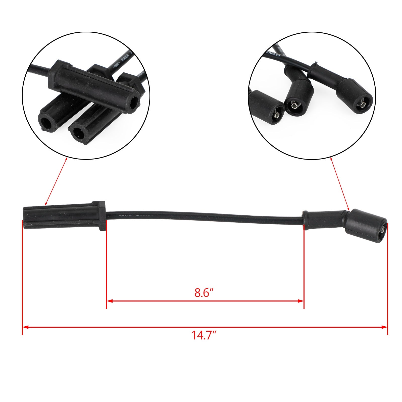 8PCS Square Ignition Coil+Spark Plug+Wires For Silverado 1500 Tahoe GMC 12611424 8125706160 D510C UF413 12192195 Generic