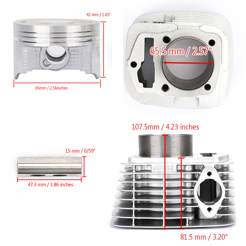 1997-2019 Honda CRF230F CRF230 L M SL230 XR230 Cylinder Piston Gasket Kit 65.5mm Generic