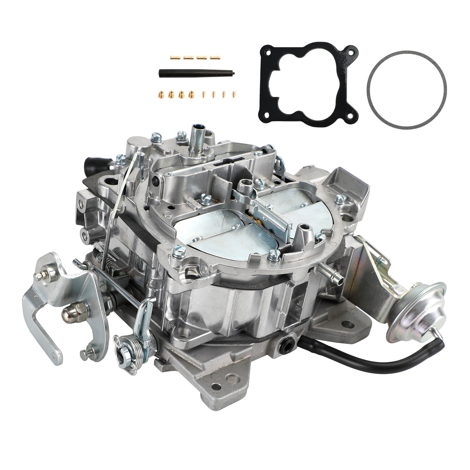 305-350 Engines 650 CFM Electric Choke Quadrajet 4 BBL Carburetor 17066422 17066425 1904R Small Block GM Engines Generic