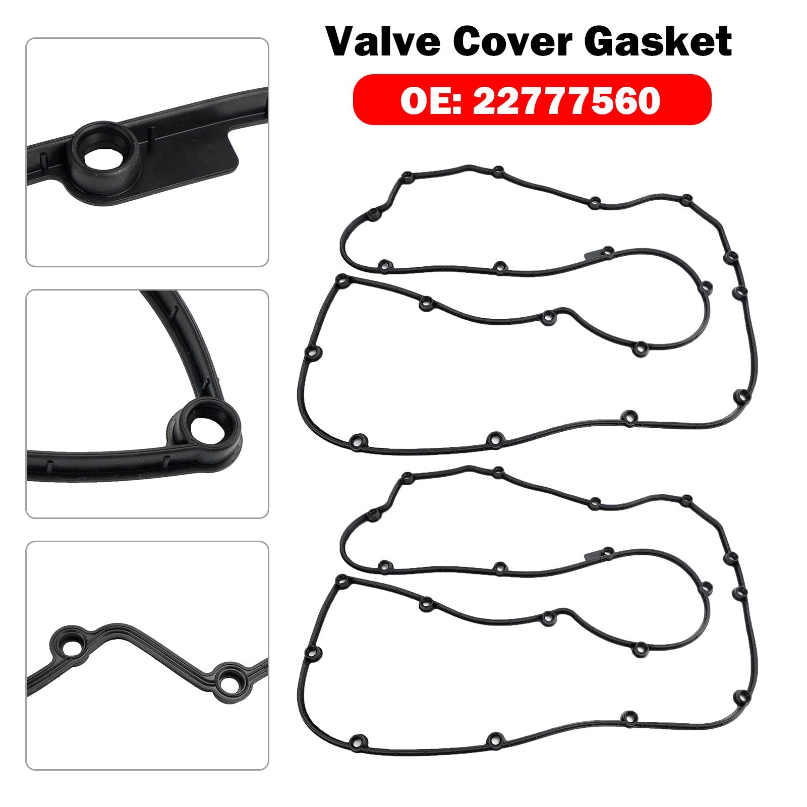 Set of 2 Valve Cover Gaskets 22777560 Fit for Volvo D13 Truck Generic