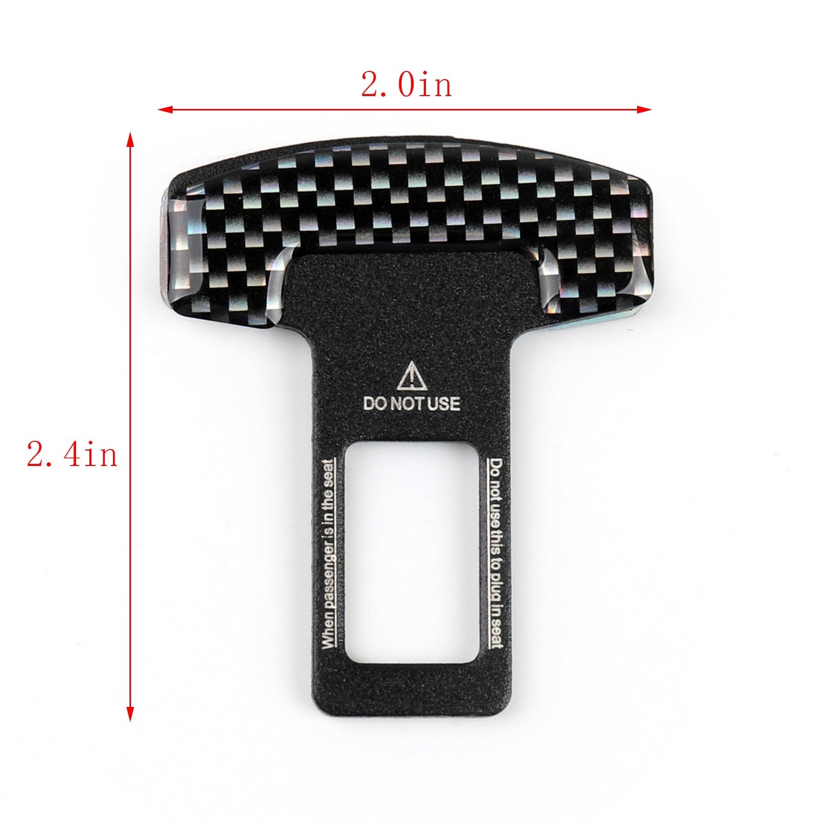 6PCS Universal Car Safety Seat Belt Buckle Carbon Fiber Car Alarm Stopper Clip Clamp Generic