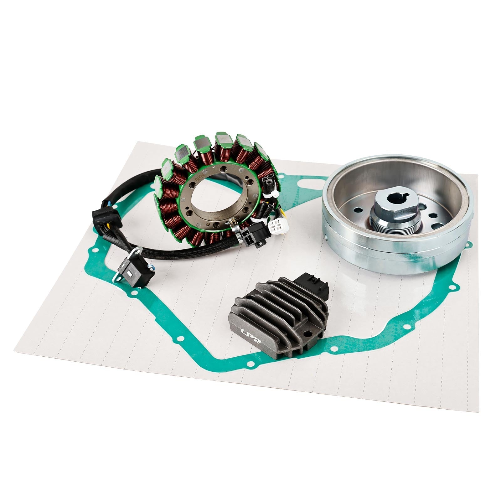 Flywheel Rotor Stator & Regulator Kit for 2002–2007 Suzuki Eiger 400 Manual | Includes Gasket