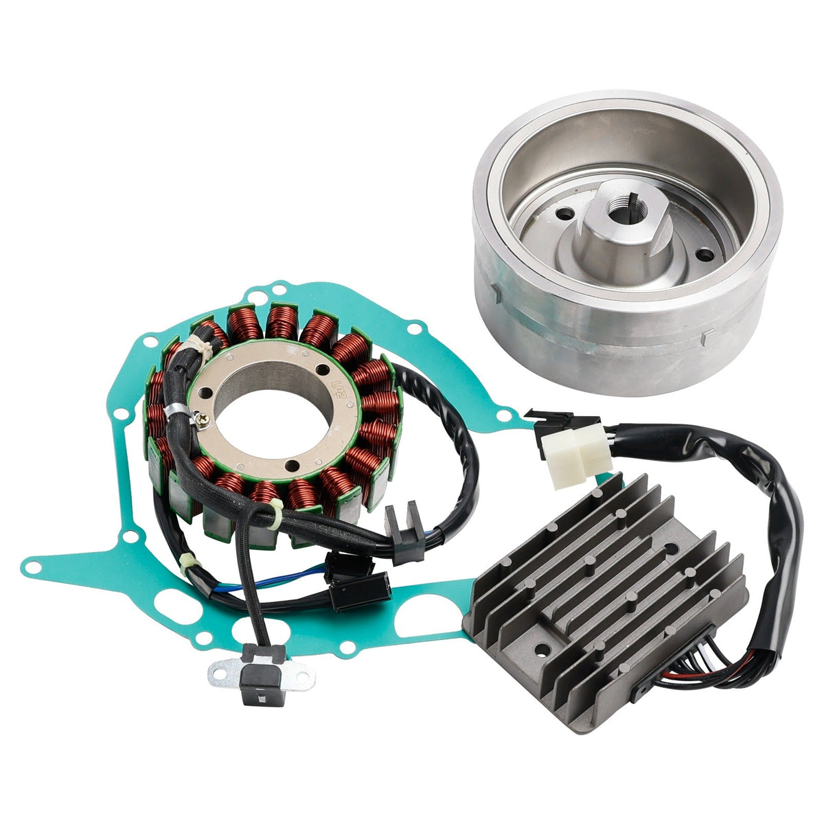 Stator Flywheel Rotor & Regulator Rectifier Kit for Suzuki V-Strom DL1000 (2002–2012) | Includes Gasket