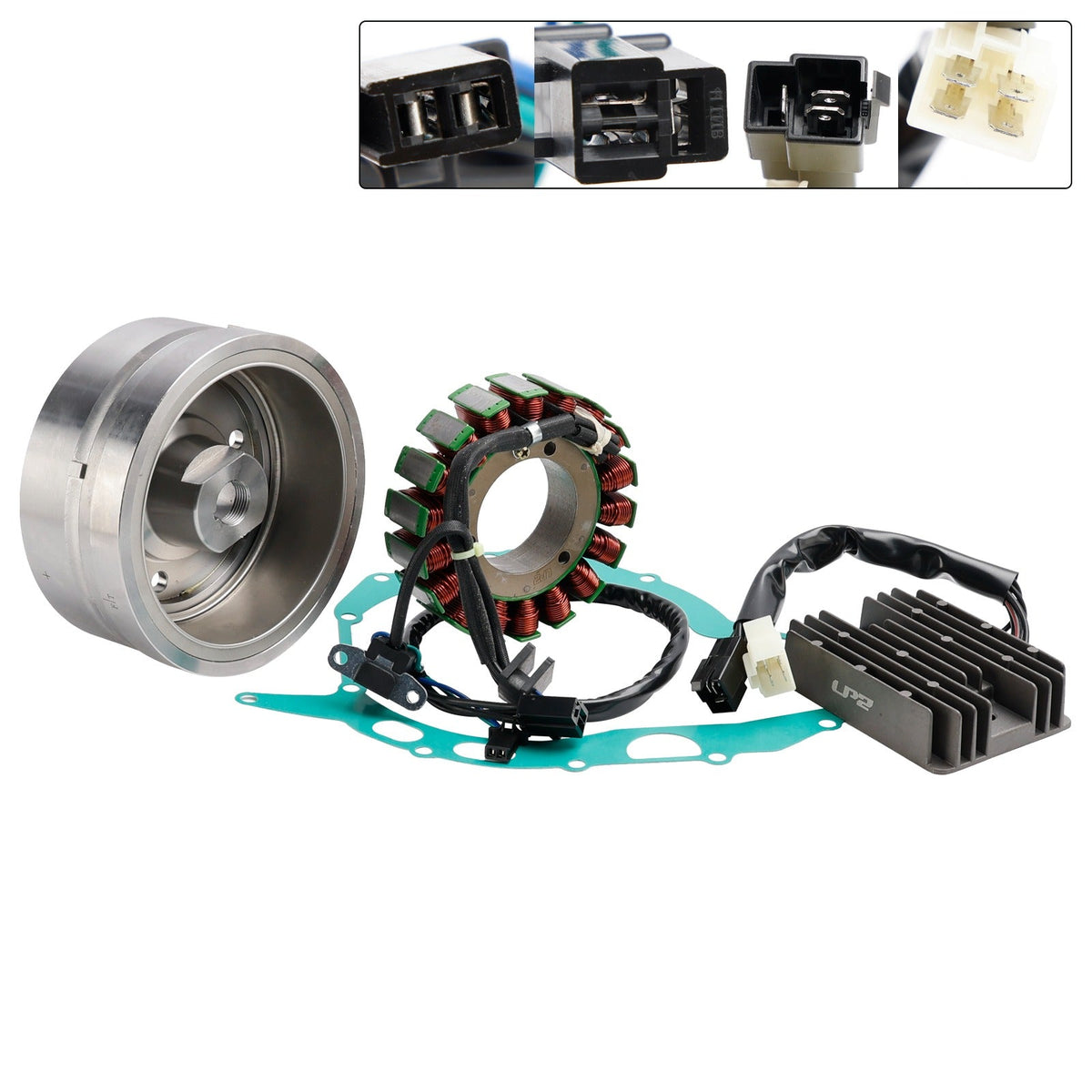 Stator Flywheel Rotor & Regulator Rectifier Kit for Suzuki V-Strom DL1000 (2002–2012) | Includes Gasket