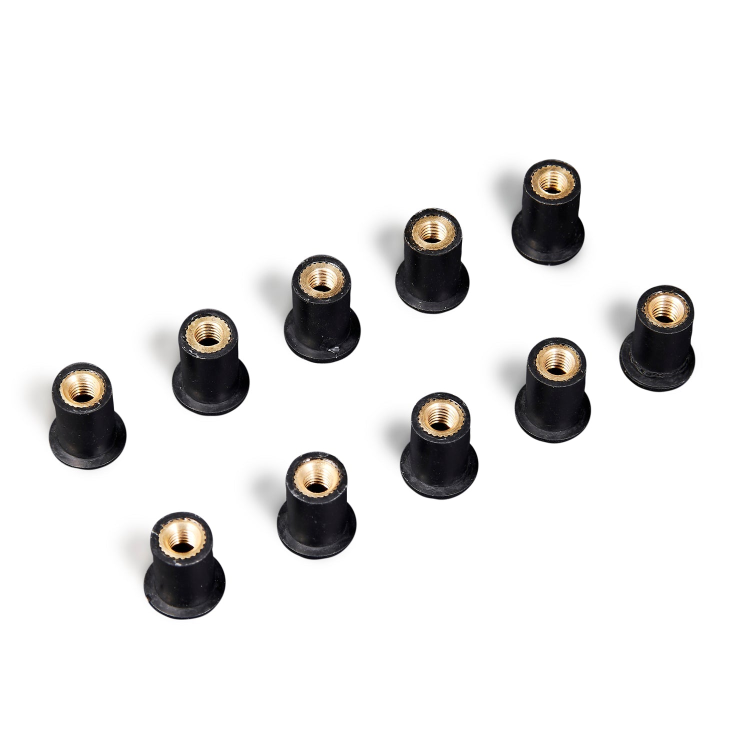 10 Quantity M5 Rubber Well Nut Windscreen & Fairing 5mm Wellnuts Fits 10mm Hole Generic