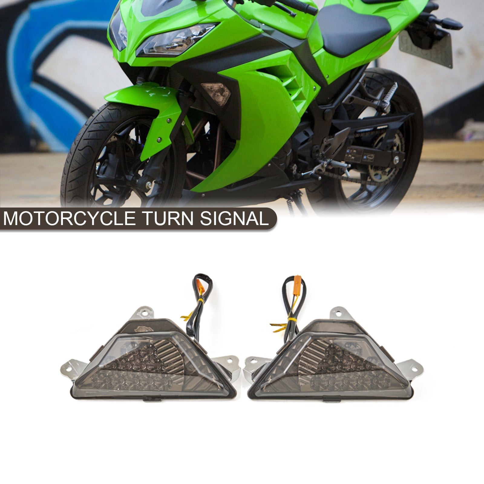 2013-2023 KAWASAKI NINJA 250 300 LED Front Turn Signal Light Smoke